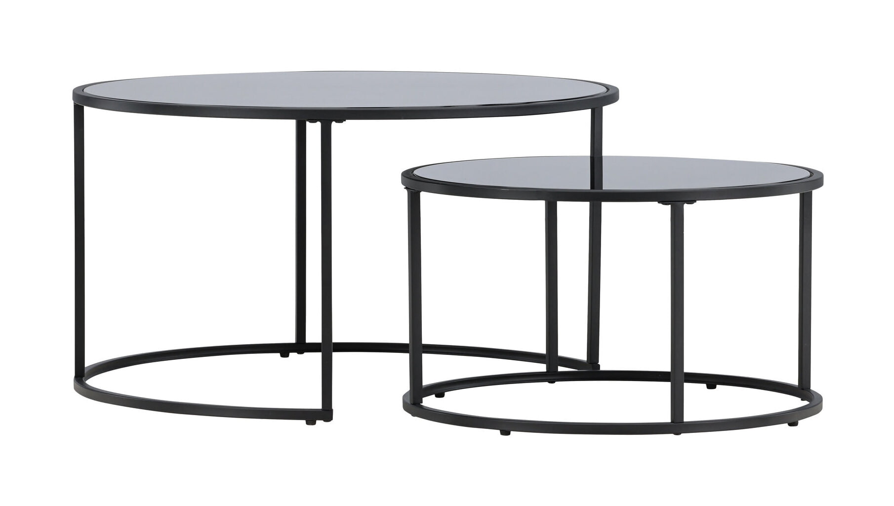 Nohr Ronde Salontafel 'Quan' Set van 2 stuks, kleur Zwart