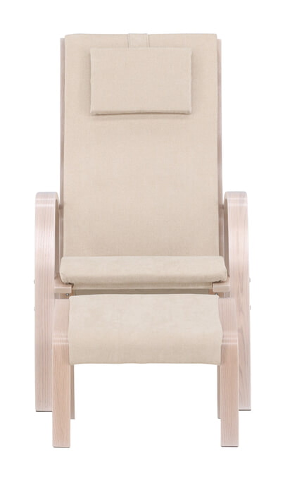 Nohr Fauteuil 'Corene' Met voetenbank, Eiken, kleur Beige