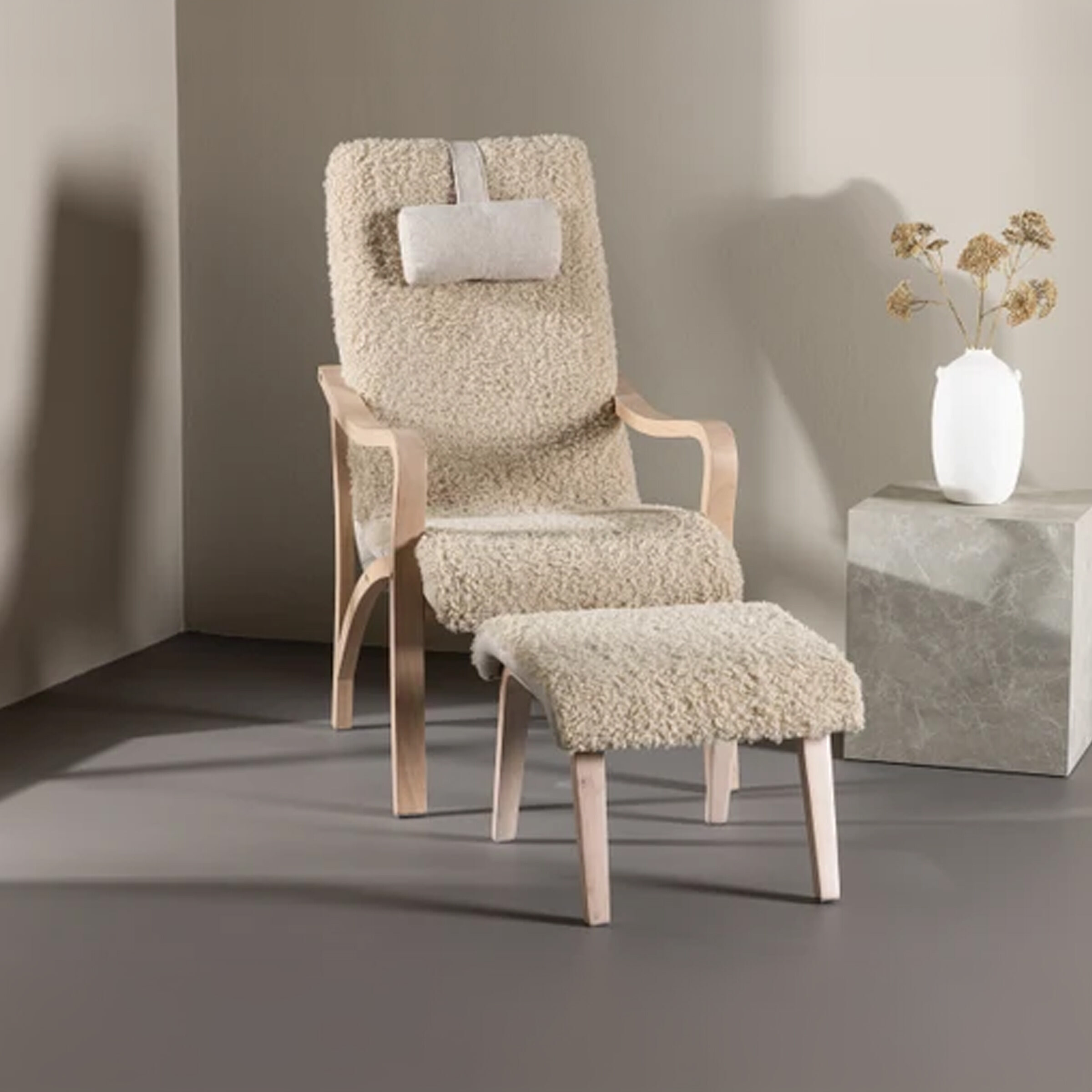 Nohr Fauteuil 'Tandra' Sheep, Met voetenbank