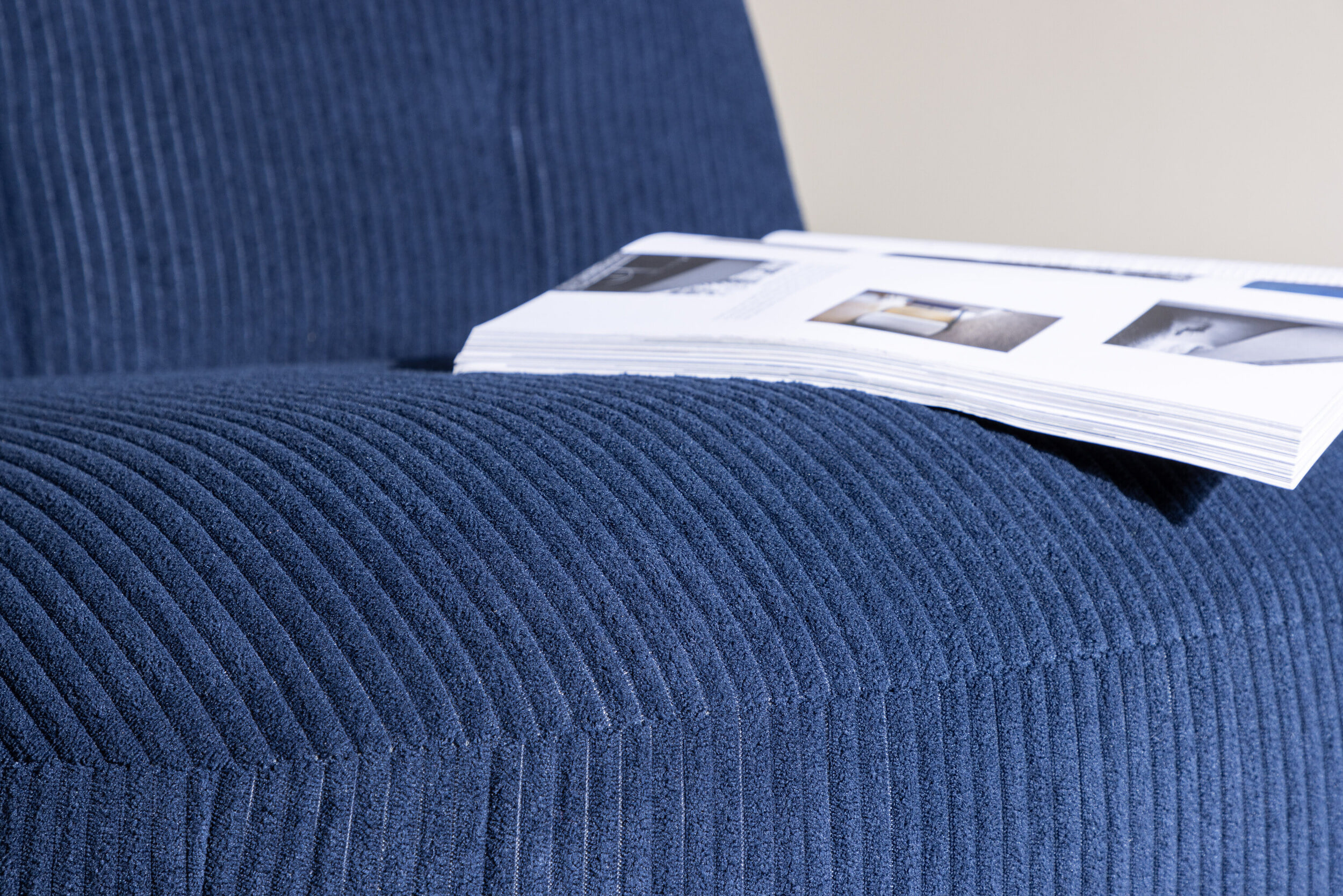 Nohr Fauteuil 'Hadiyah' Rib, kleur Blauw