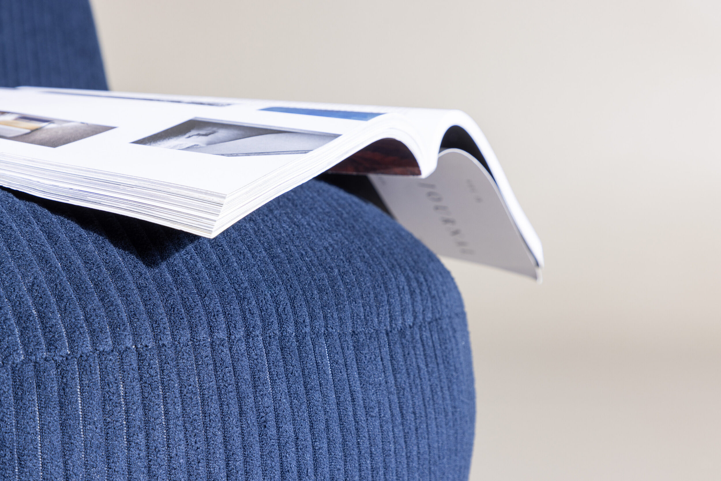 Nohr Fauteuil 'Hadiyah' Rib, kleur Blauw