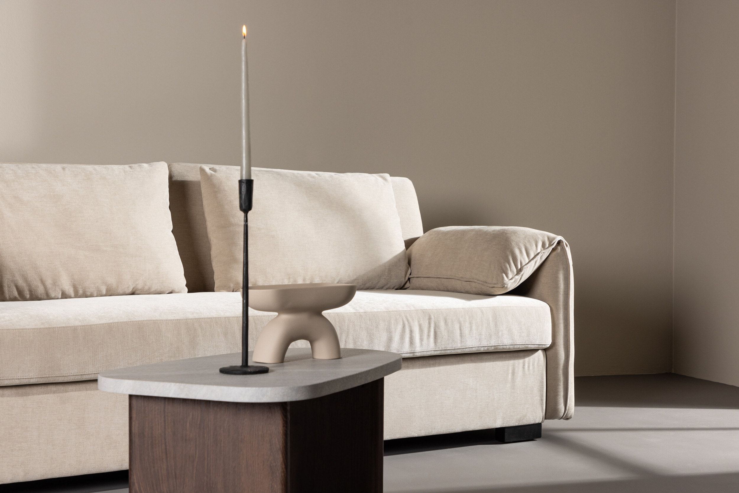 Nohr 3-zits Bank 'Mickle' 230cm, kleur Bruin