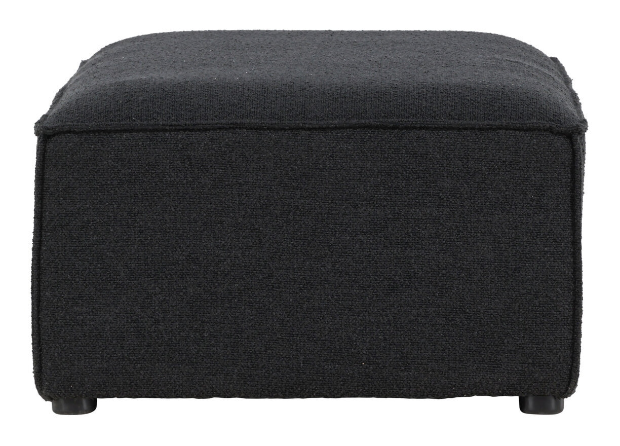Nohr Poef 'Yulonda' Bouclé, kleur Zwart