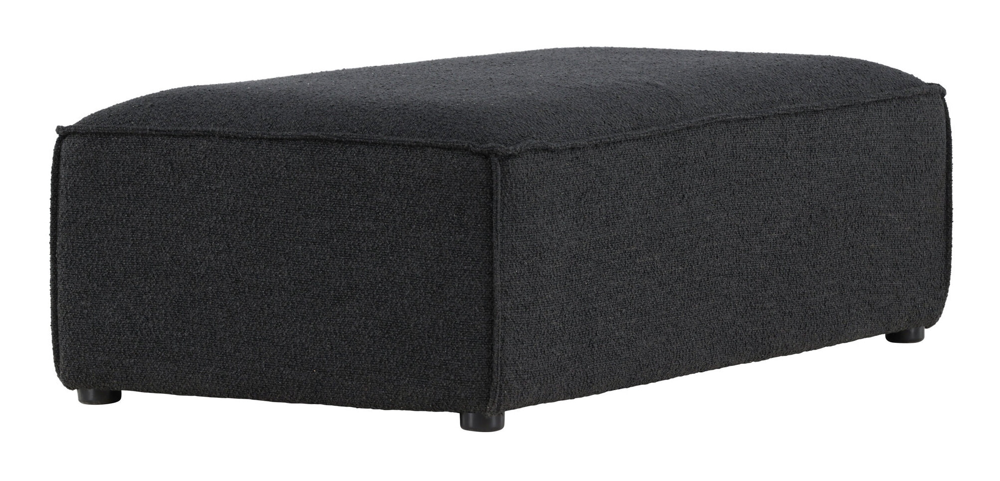 Nohr Poef 'Yulonda' Bouclé, kleur Zwart