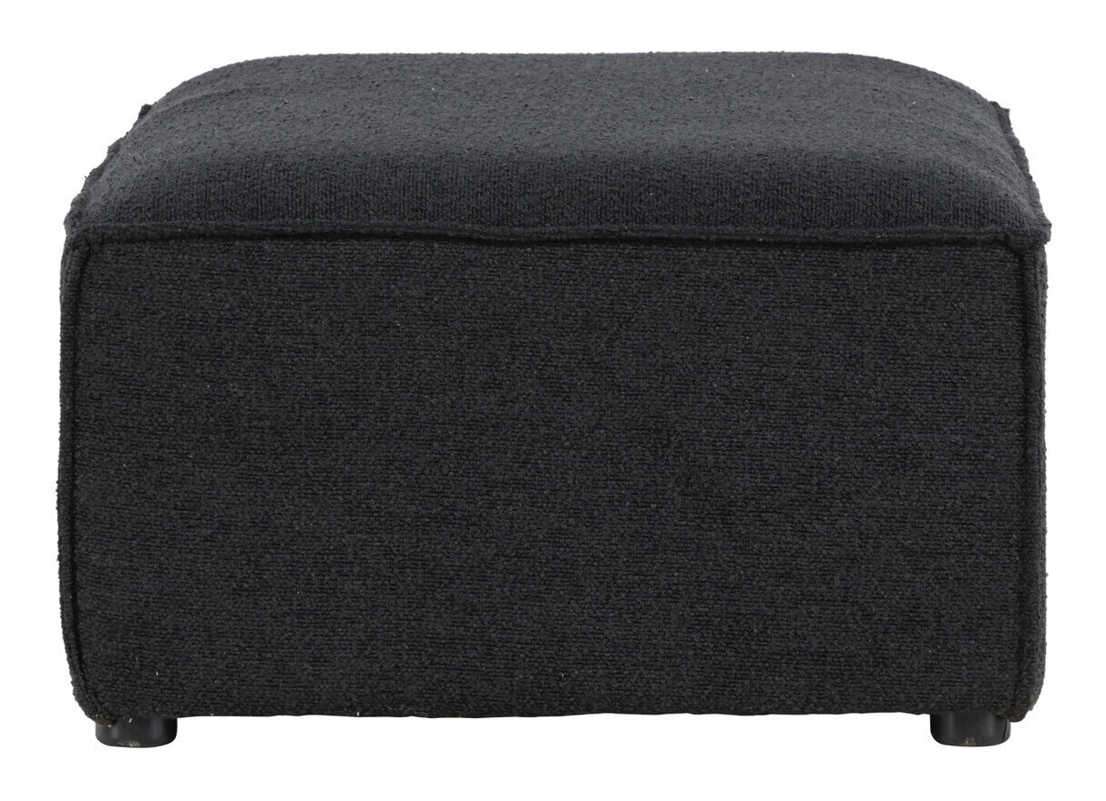 Nohr Poef 'Yulonda' Bouclé, kleur Zwart