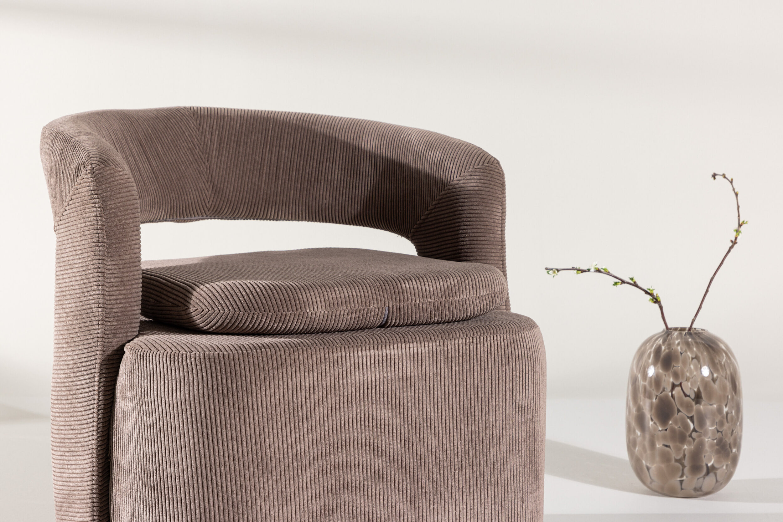 Nohr Fauteuil 'Soledad' Rib, kleur Bruin