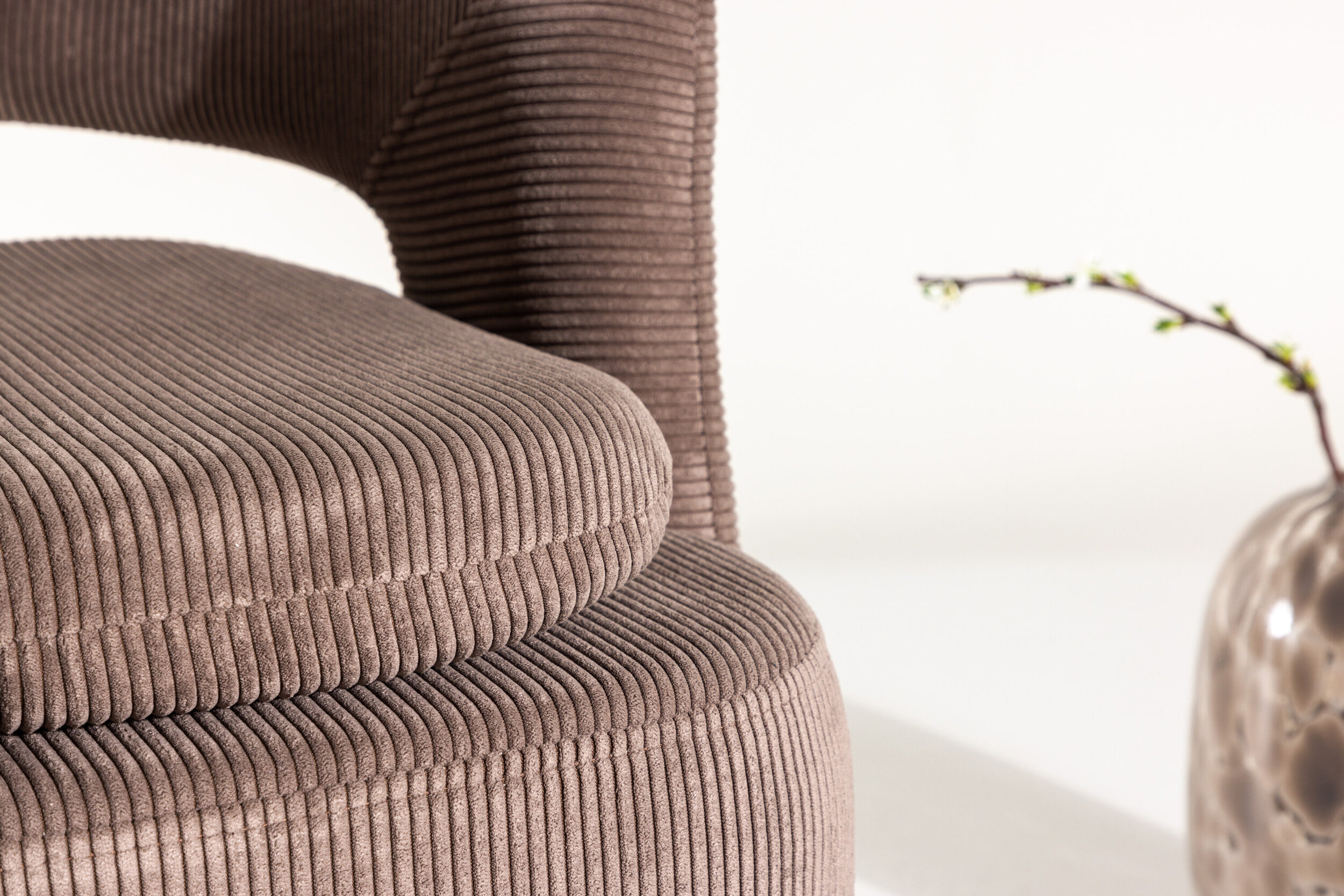 Nohr Fauteuil 'Soledad' Rib, kleur Bruin