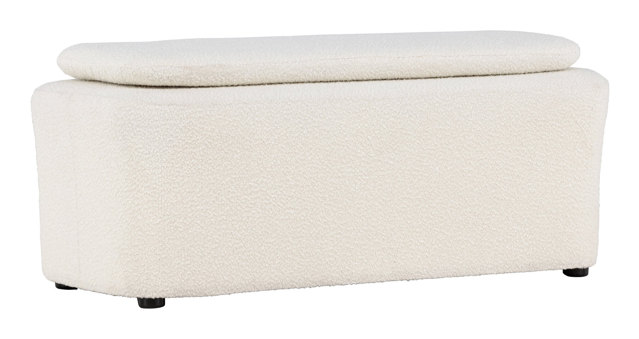 Nohr Poef 'Soledad' Bouclé, kleur Off White