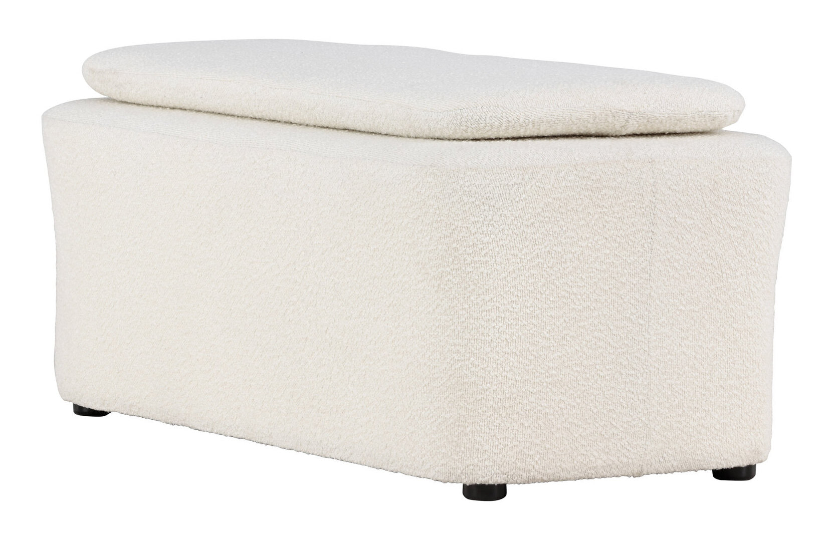Nohr Poef 'Soledad' Bouclé, kleur Off White