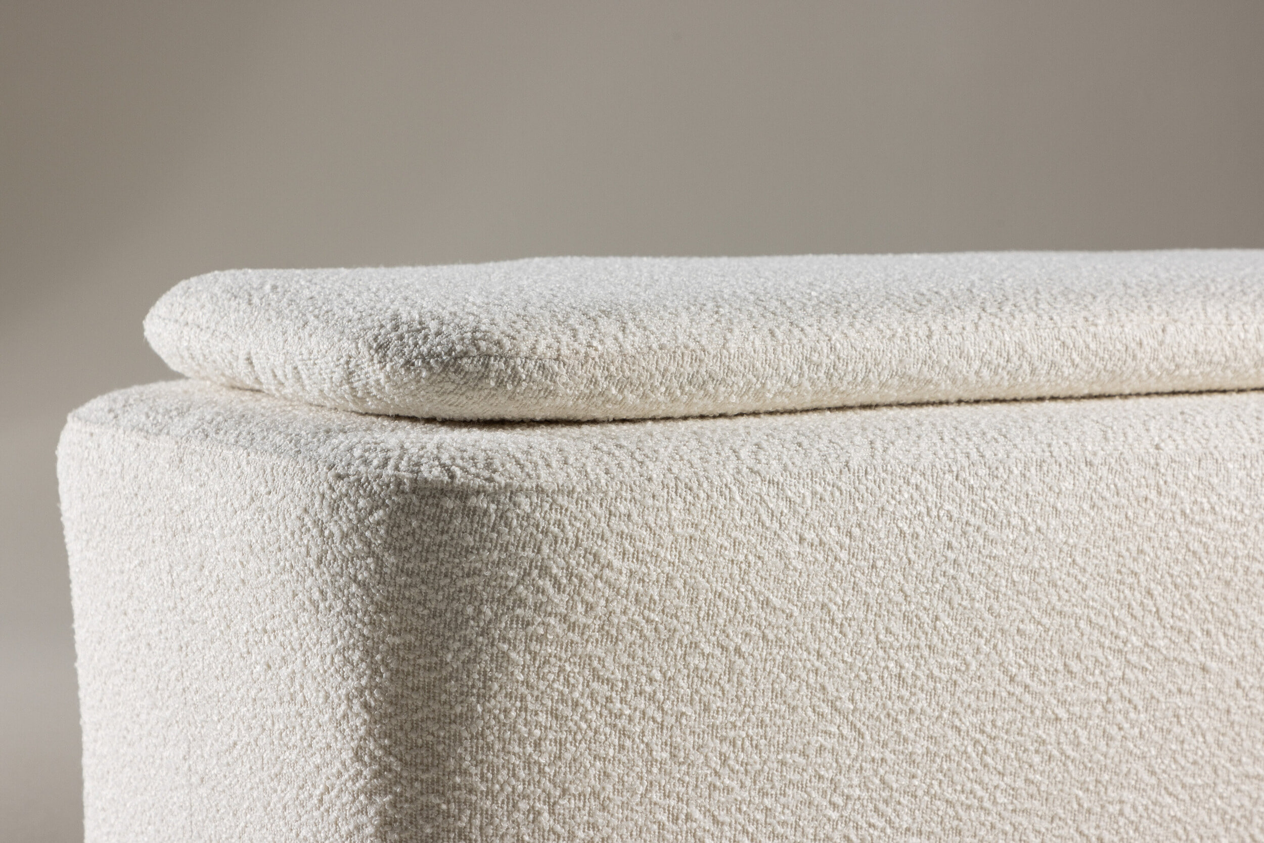 Nohr Poef 'Soledad' Bouclé, kleur Off White