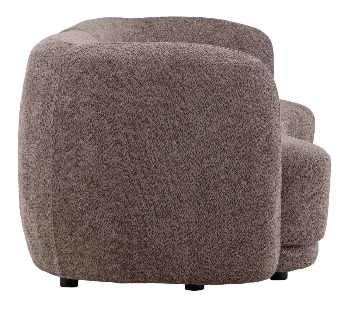 Nohr 3-zits Bank 'Macrina' Organisch, Bouclé, 268cm, kleur Bruin