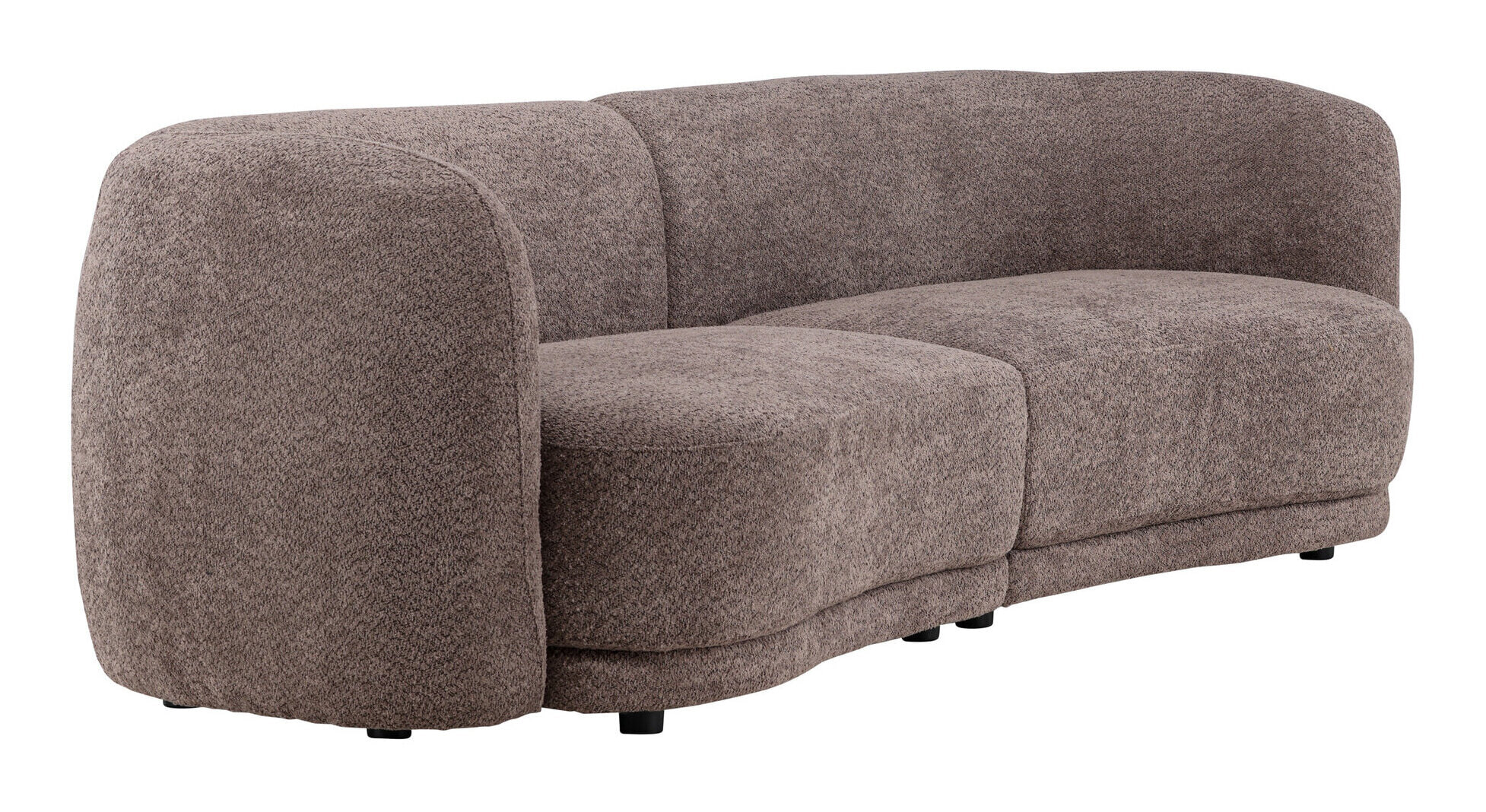 Nohr 3-zits Bank 'Macrina' Organisch, Bouclé, 268cm, kleur Bruin