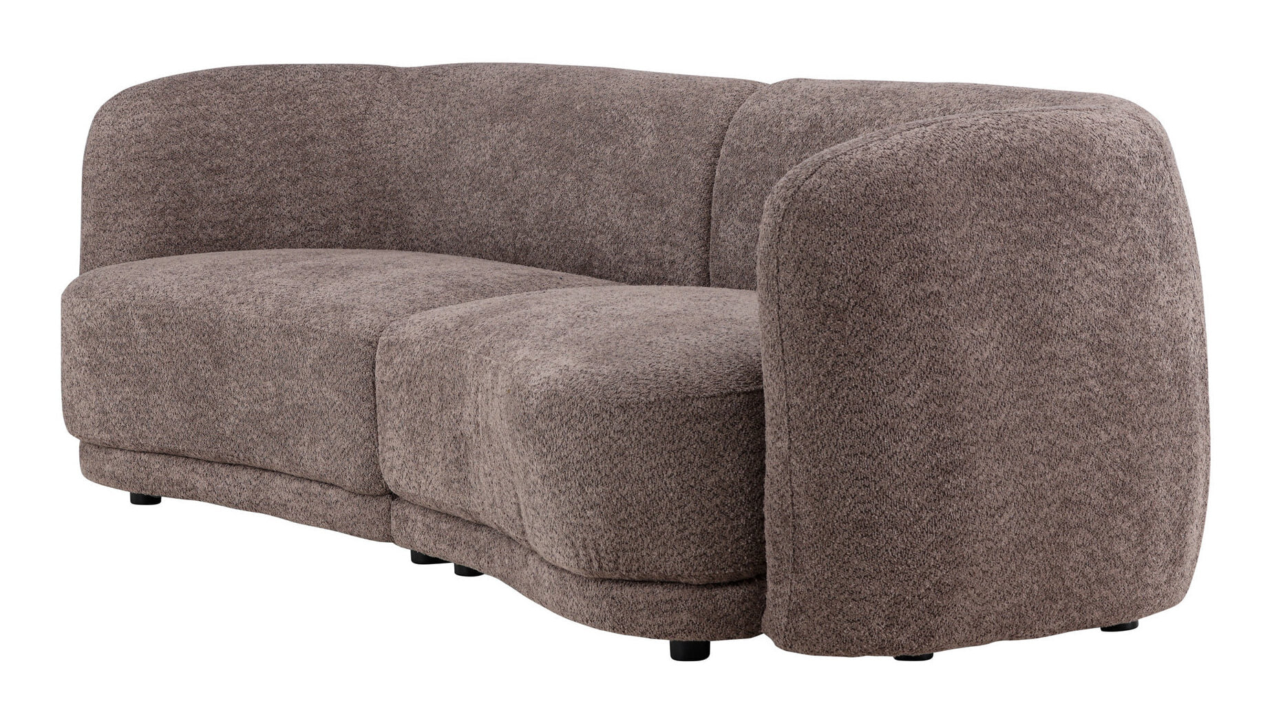 Nohr 3-zits Bank 'Macrina' Organisch, Bouclé, 268cm, kleur Bruin