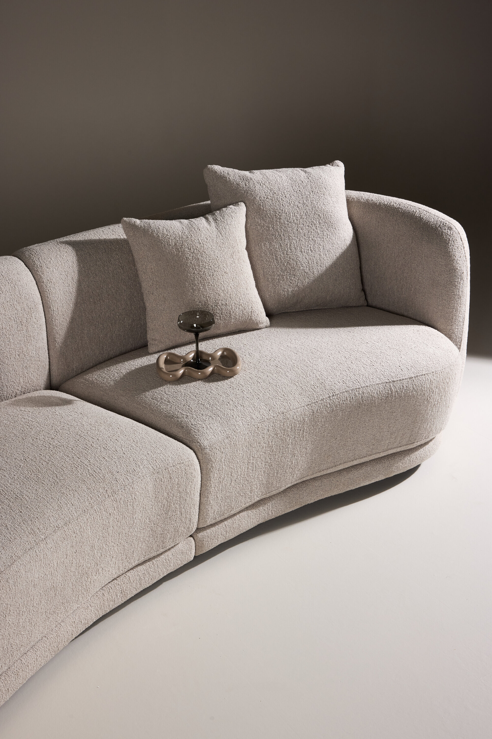 Nohr 3-zits Bank 'Macrina' Bouclé, 268cm, kleur Beige