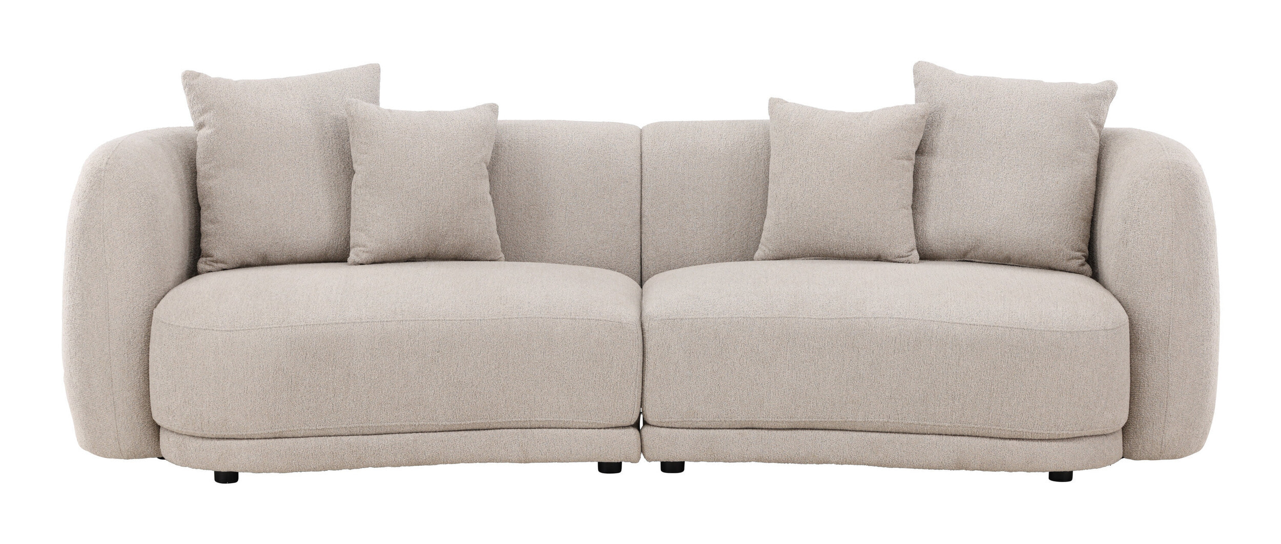 Nohr 3-zits Bank 'Macrina' Bouclé, 268cm, kleur Beige
