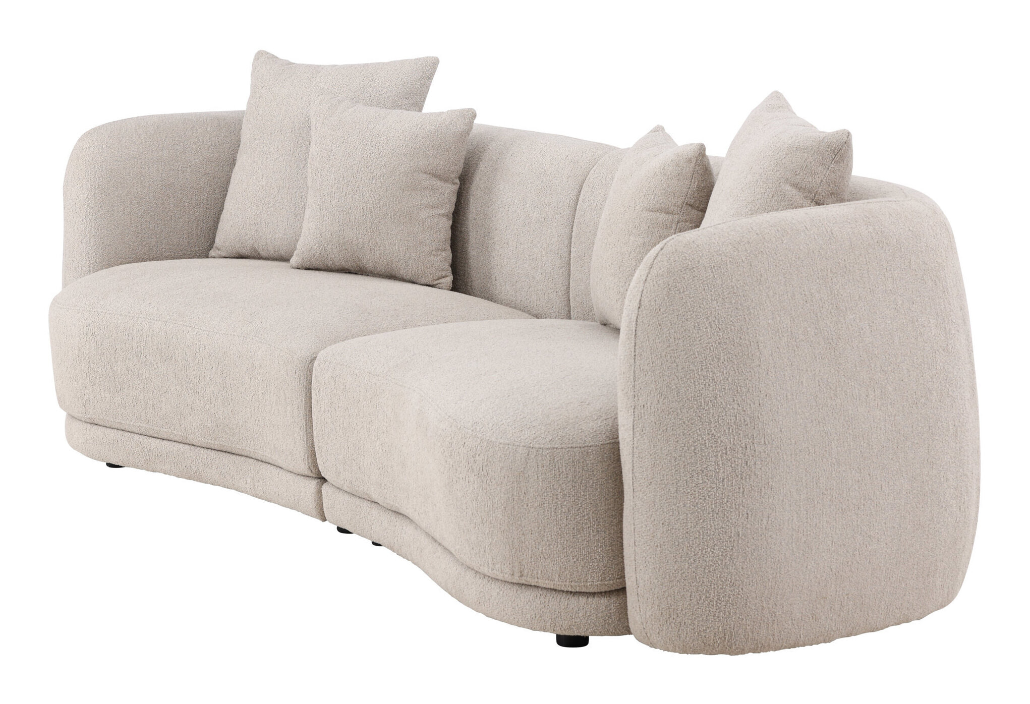 Nohr 3-zits Bank 'Macrina' Bouclé, 268cm, kleur Beige