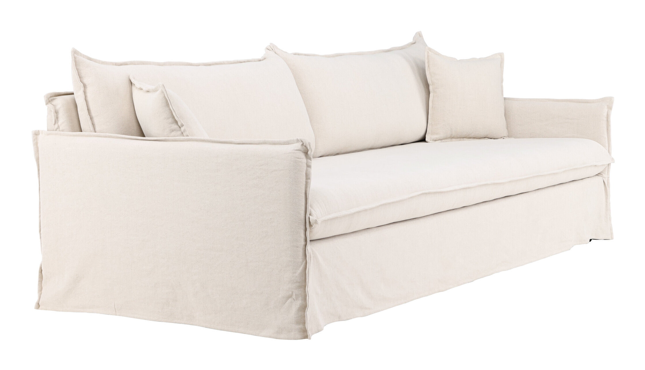 Nohr 4-zits Bank 'Elden' Linnen, 275cm, kleur Beige