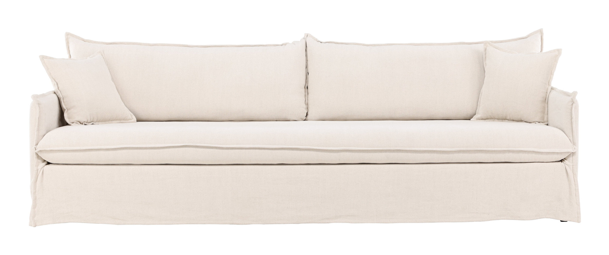 Nohr 4-zits Bank 'Elden' Linnen, 275cm, kleur Beige