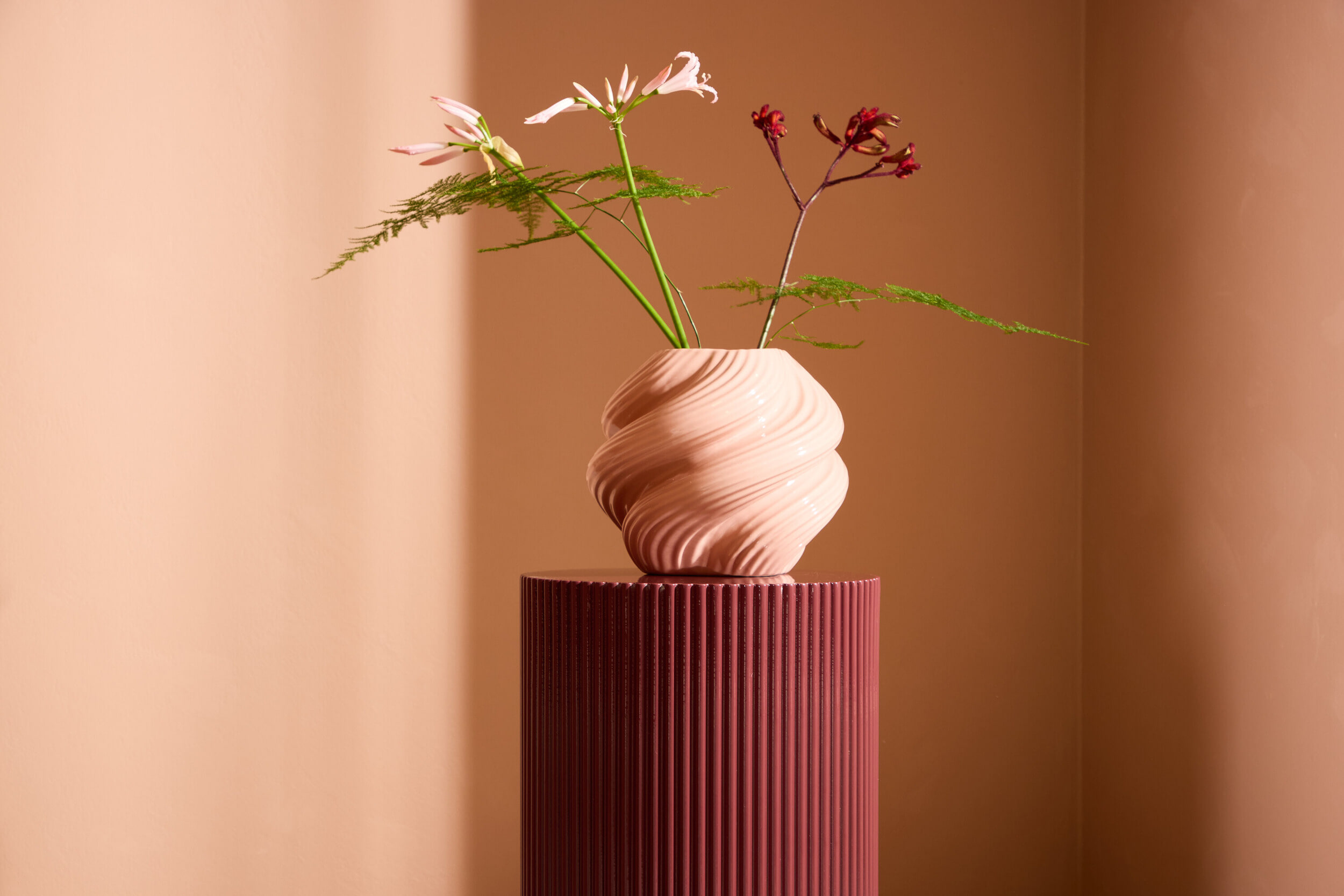 Nohr Ronde Bijzettafel 'Mistina' 30cm, kleur Burgundy