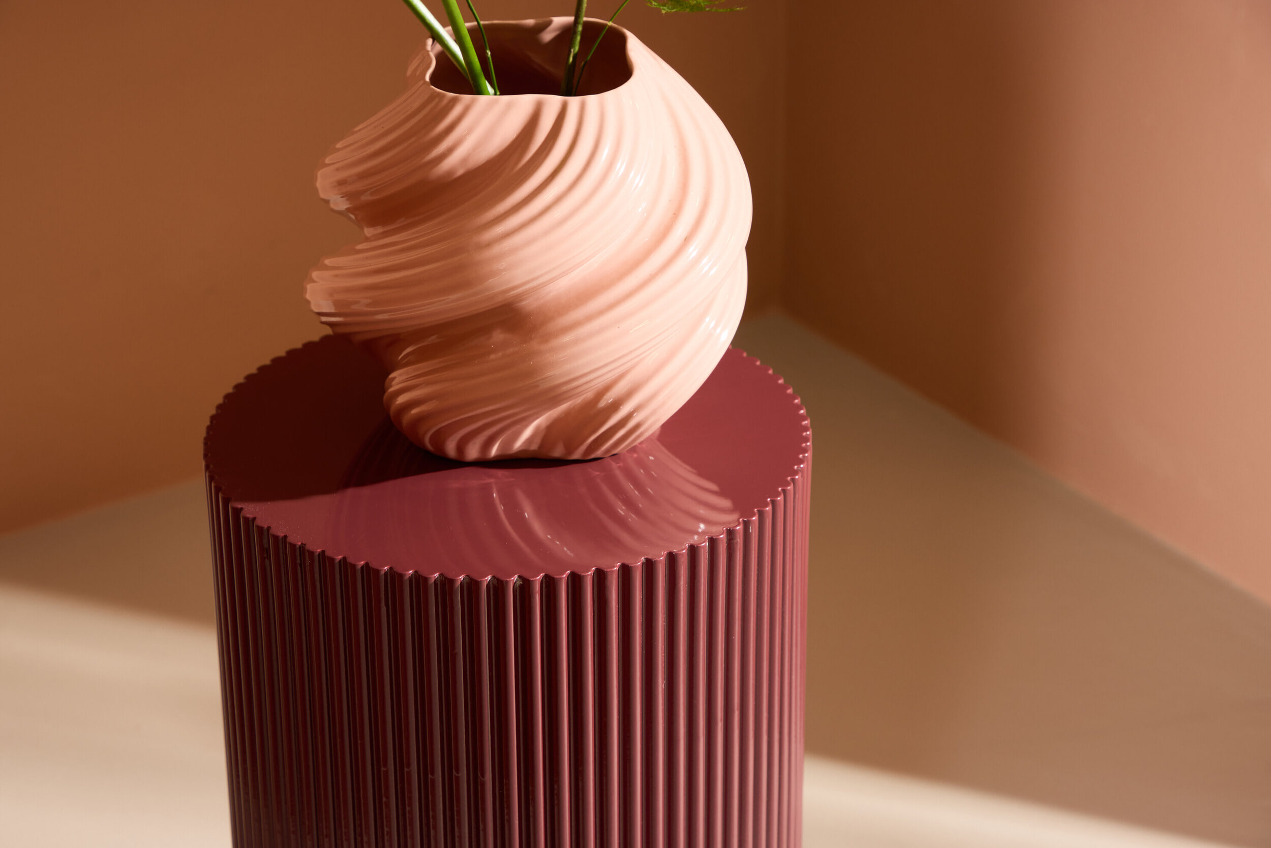 Nohr Ronde Bijzettafel 'Mistina' 30cm, kleur Burgundy