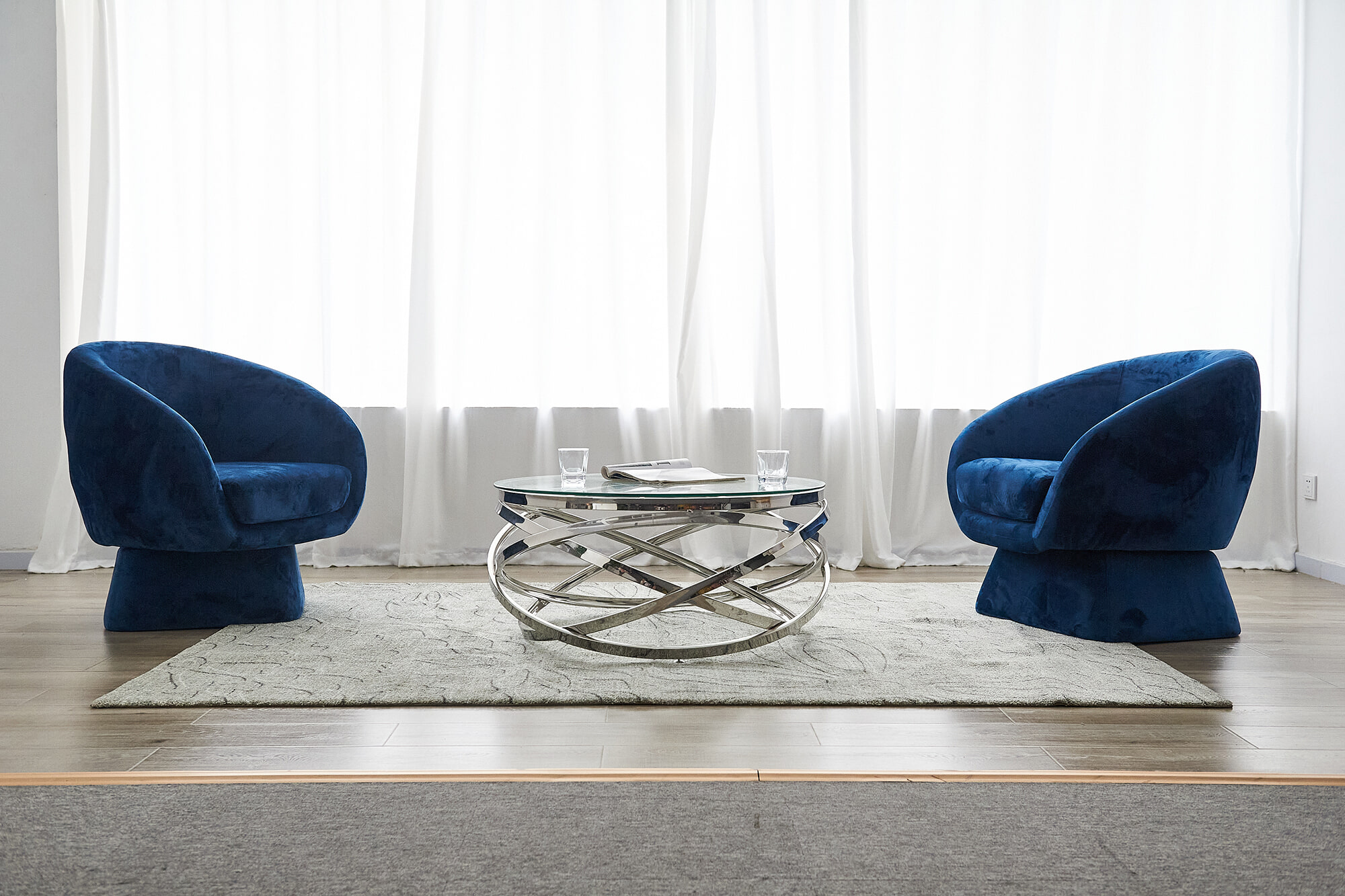 Artistiq Living Salontafel 'Mischa' 80cm, kleur zilver