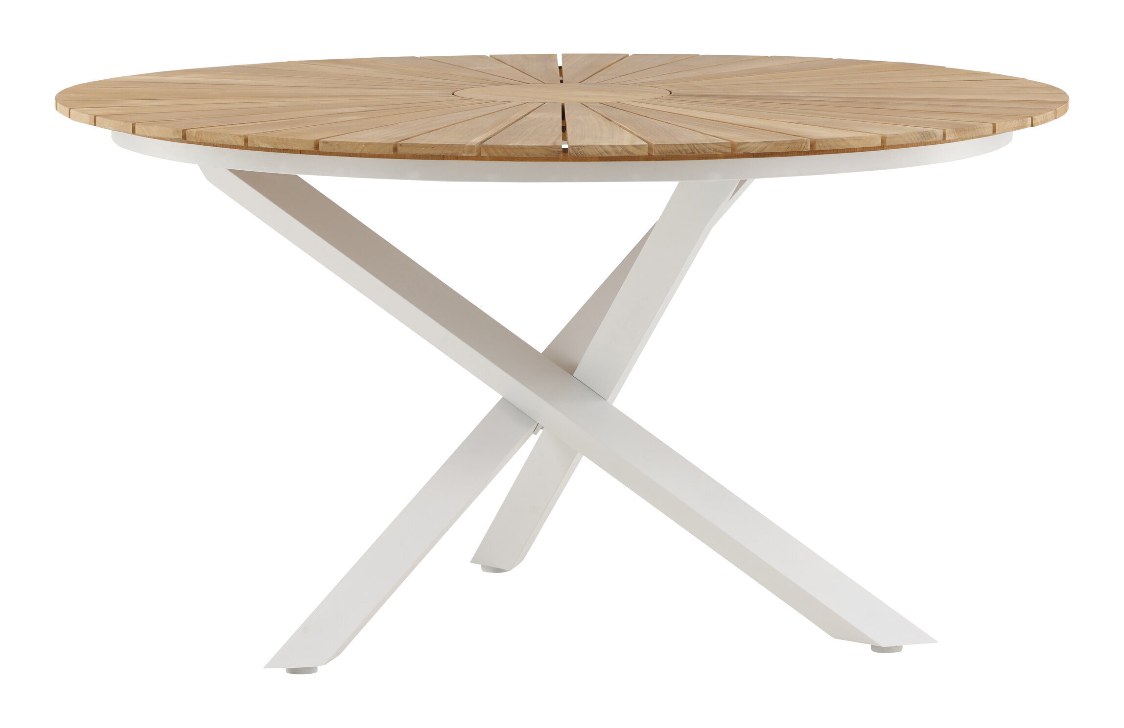 Nohr Ronde Tuintafel 'Constantina' Teakhout, 140cm, kleur Wit