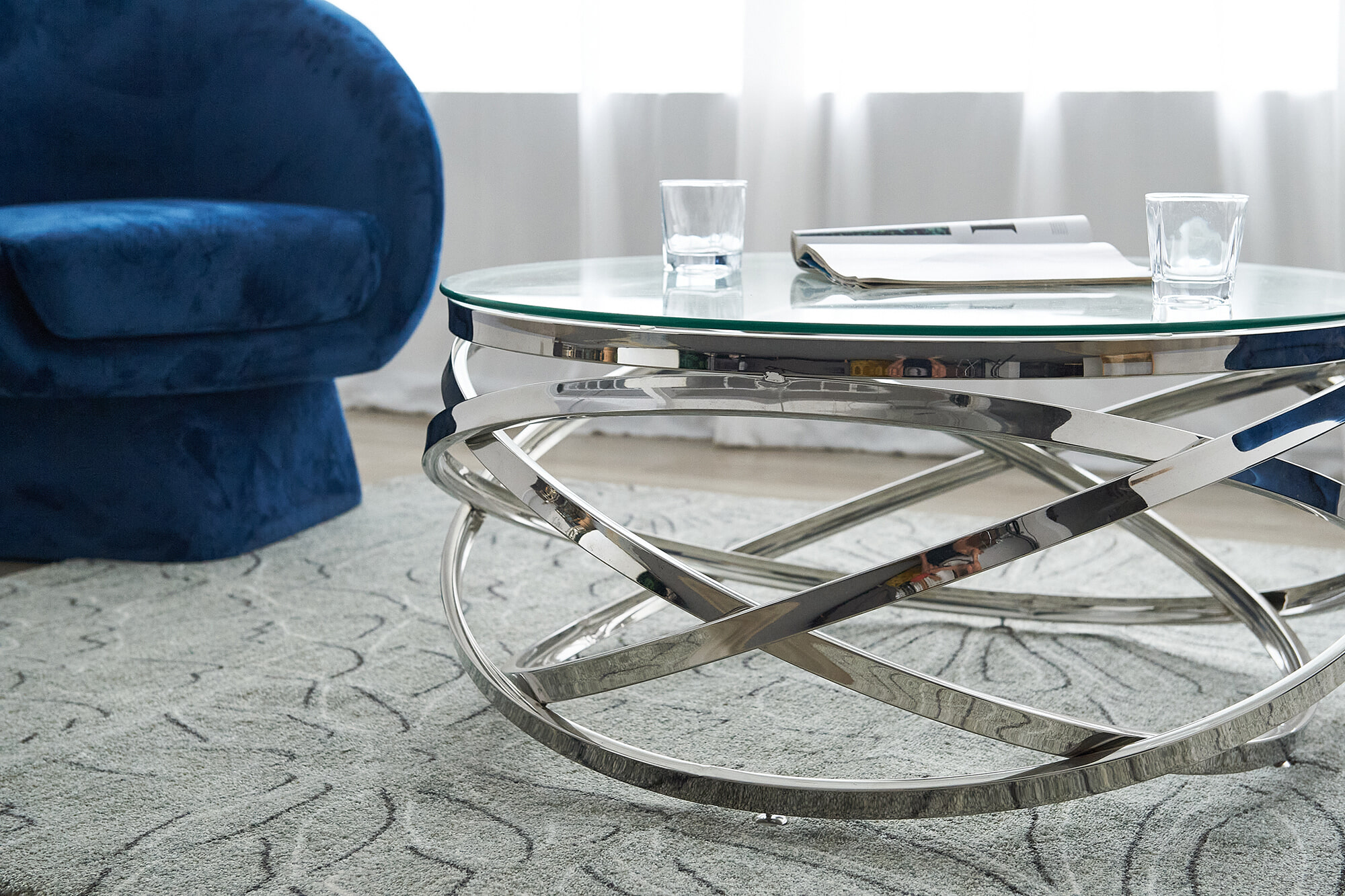 Artistiq Living Salontafel 'Mischa' 80cm, kleur zilver