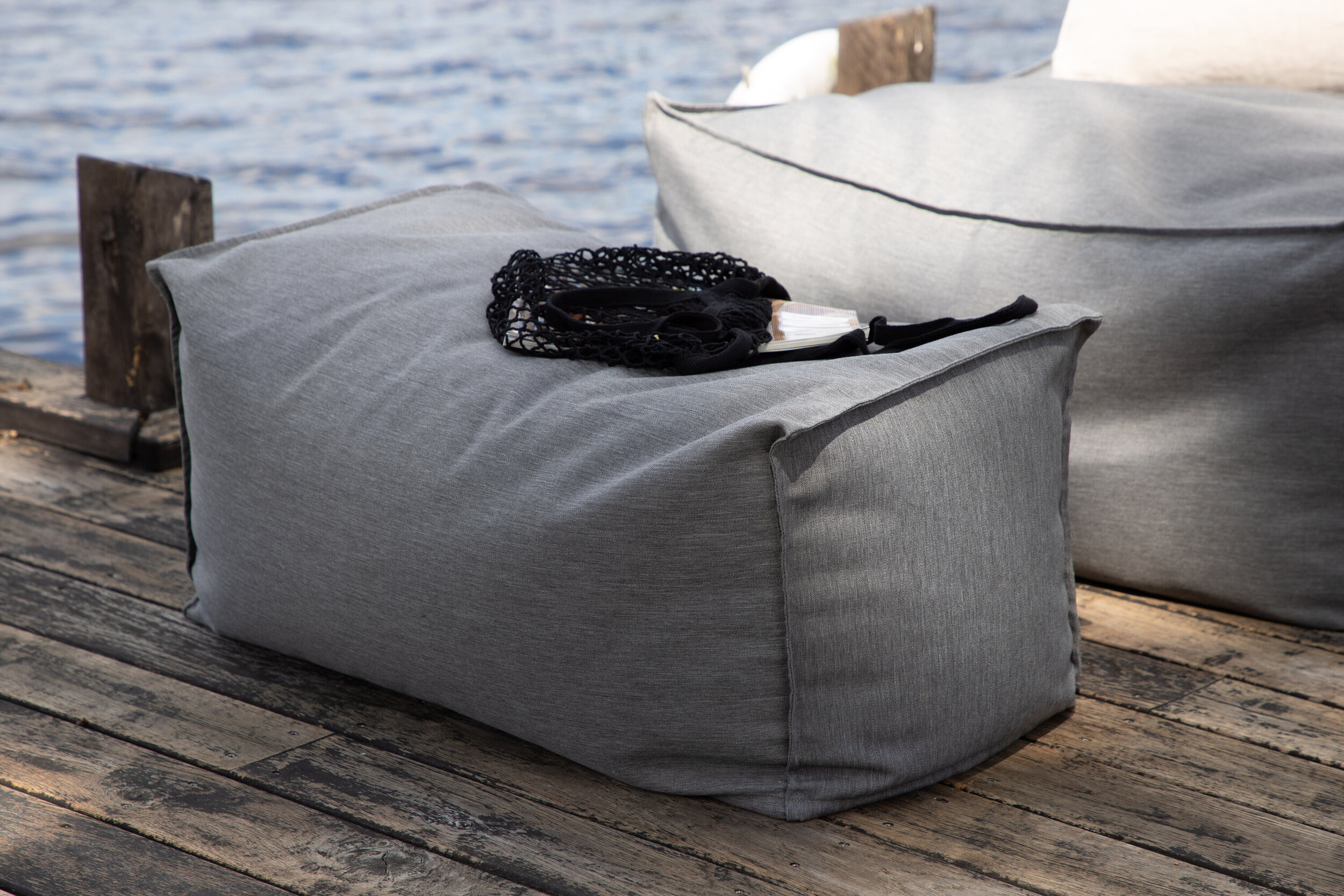 Nohr Outdoor Poef 'Carlson' kleur Donkergrijs