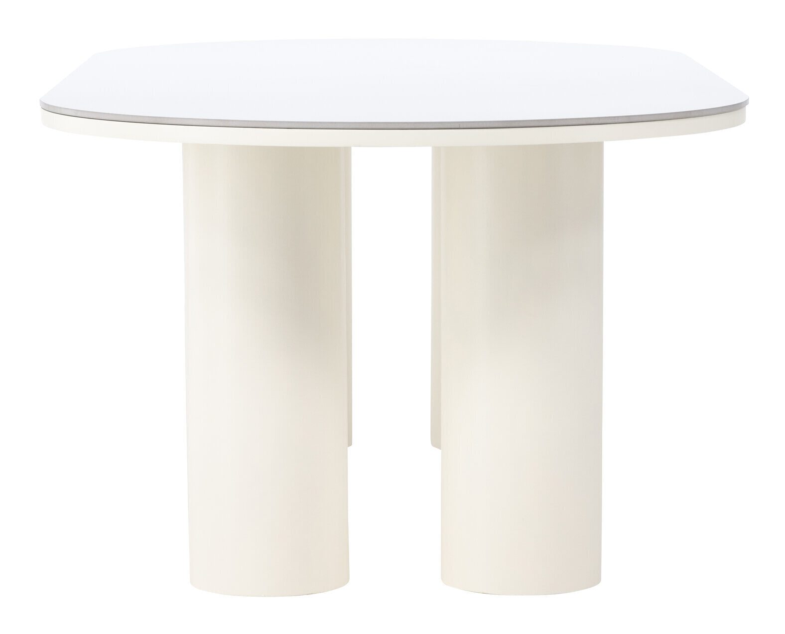 Nohr Ovale Eettafel 'Jossie' MDF 220 x 110cm, kleur Wit