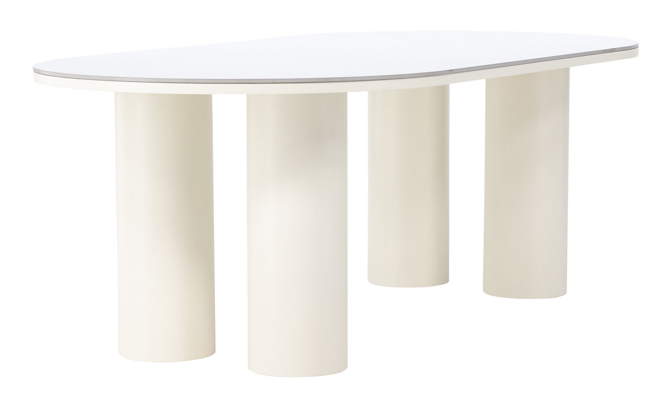 Nohr Ovale Eettafel 'Jossie' MDF 220 x 110cm, kleur Wit