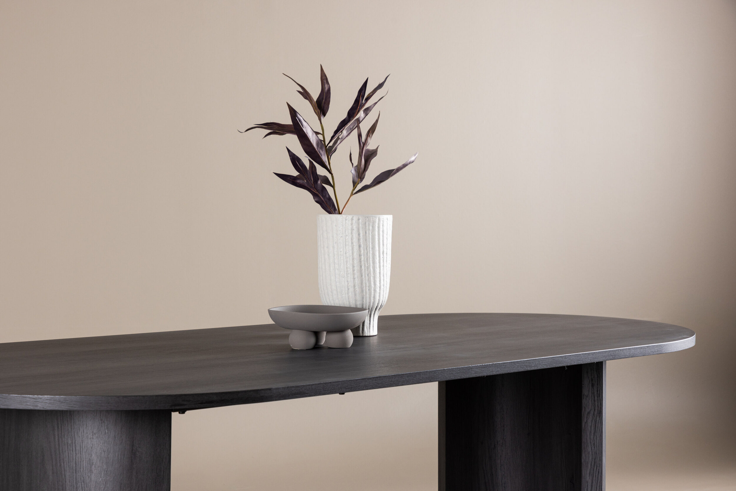Nohr Ovale Eettafel 'Marysol' 220 x 100cm, kleur Zwart