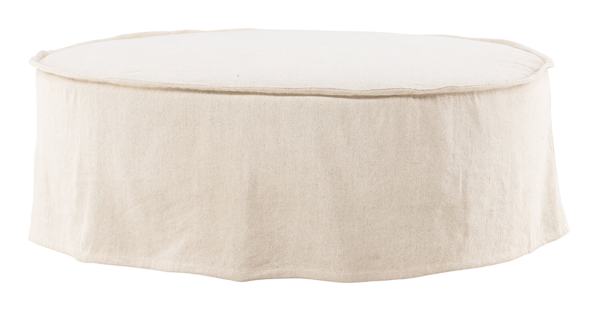 Nohr Poef 'Lehi' Linnen, kleur Beige