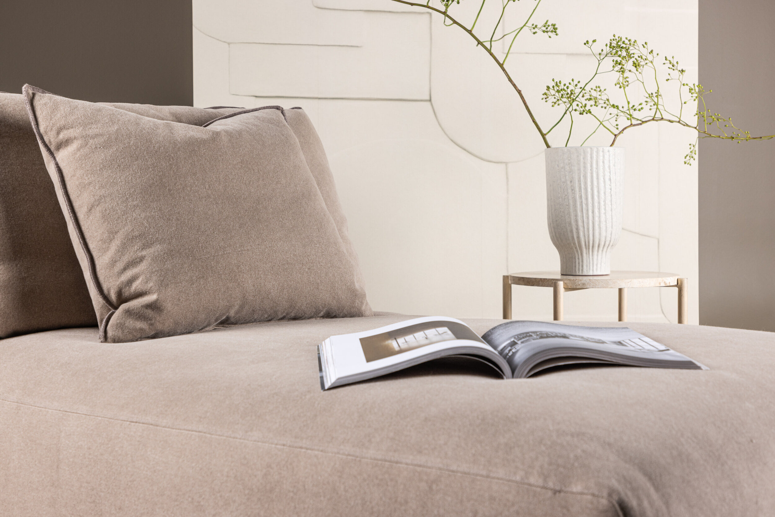Nohr Daybed 'Booth' Linnen, kleur Bruin