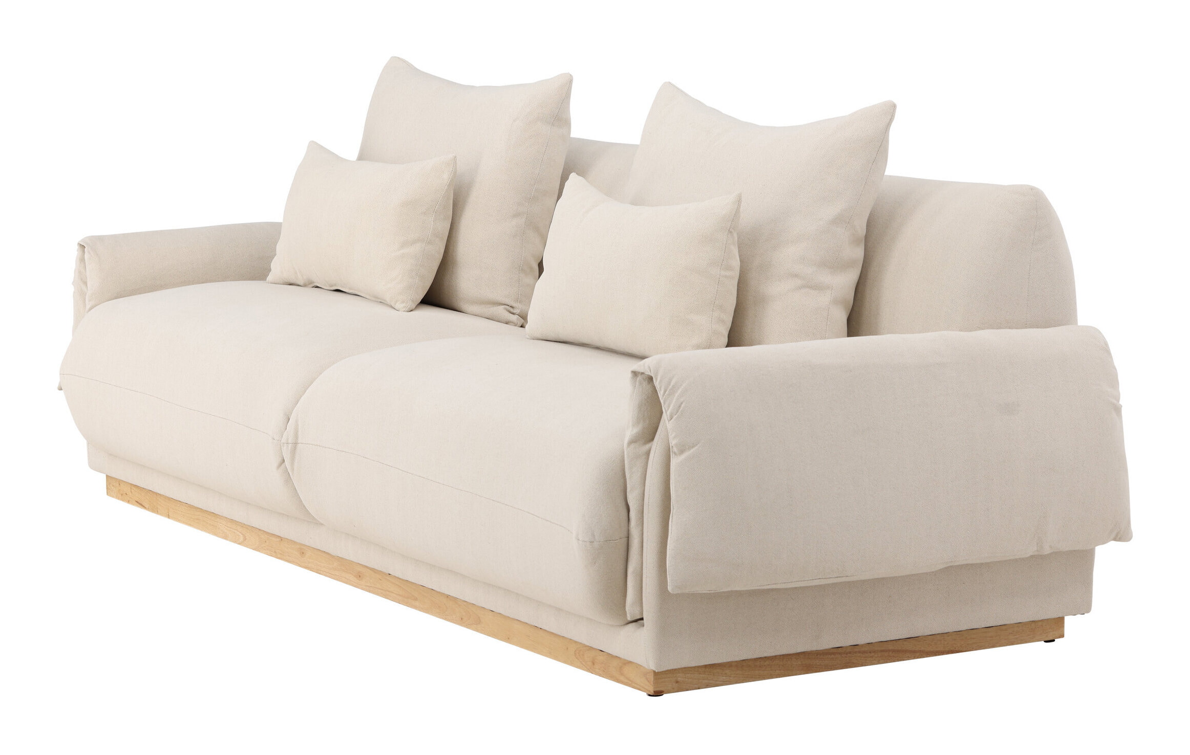 Nohr 3-zits Bank 'Lisa' Linnenlook, 237cm, kleur Beige