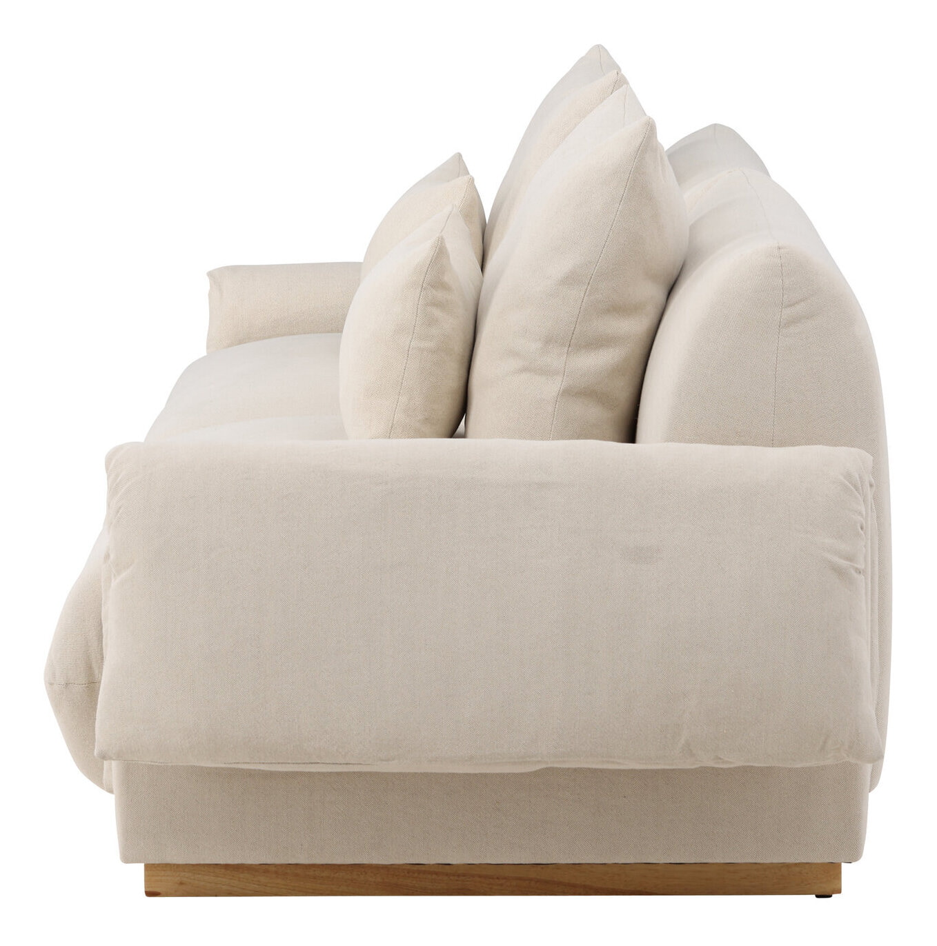 Nohr 3-zits Bank 'Lisa' Linnenlook, 237cm, kleur Beige