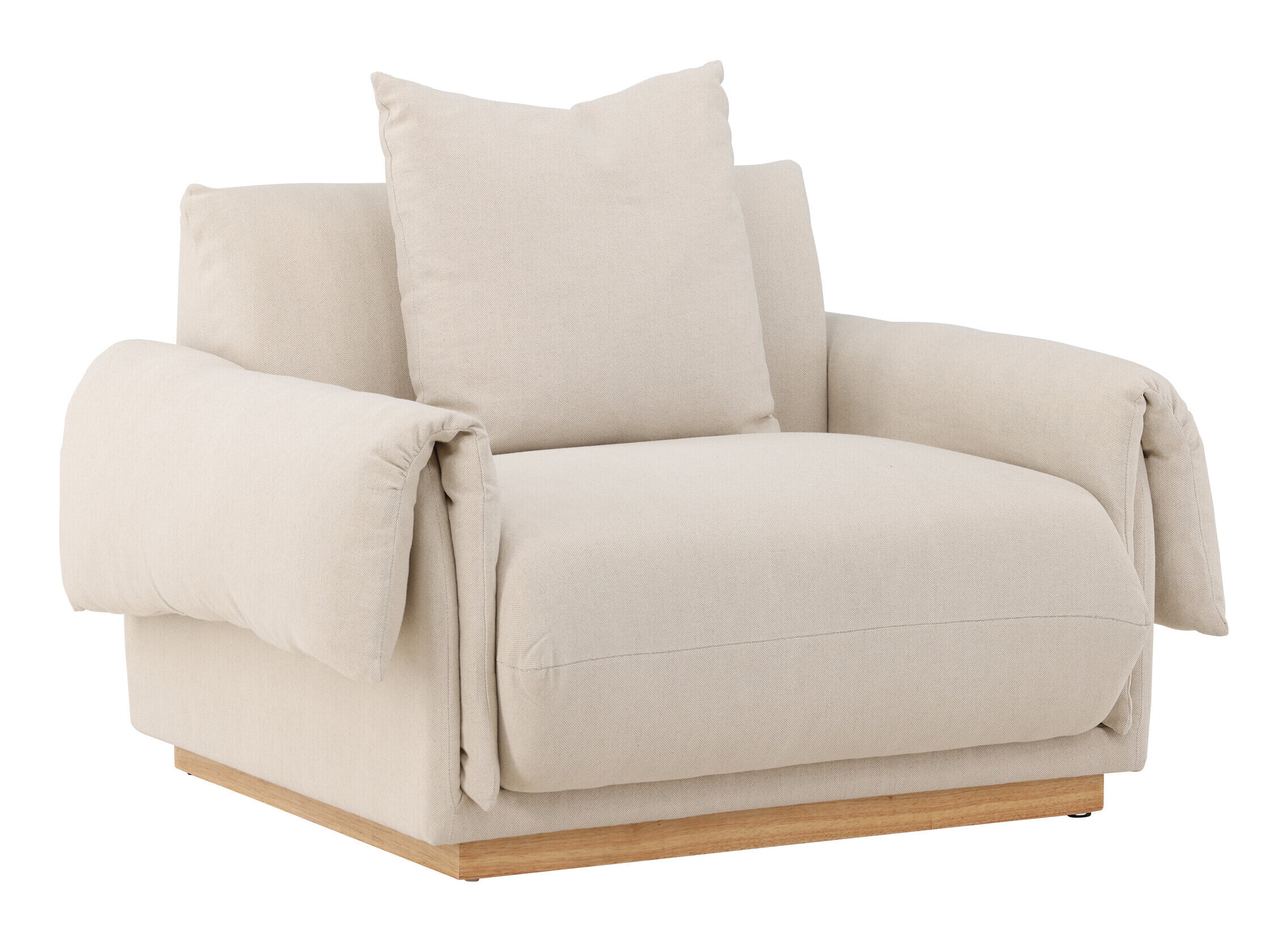 Nohr Fauteuil 'Lisa' Linnenlook, kleur Beige