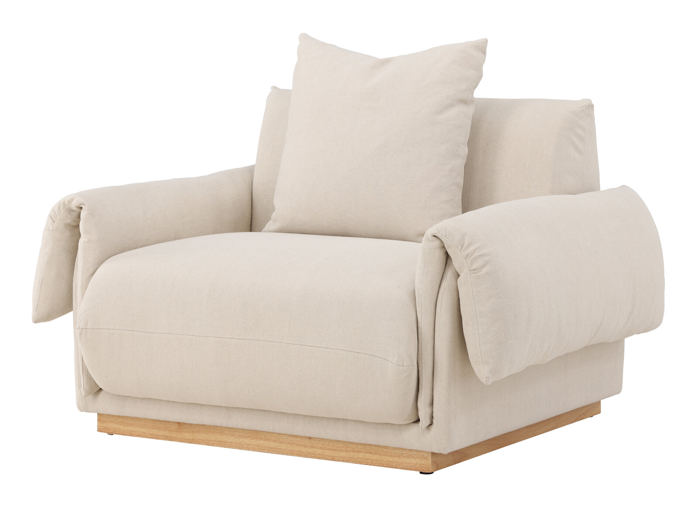 Nohr Fauteuil 'Lisa' Linnenlook, kleur Beige