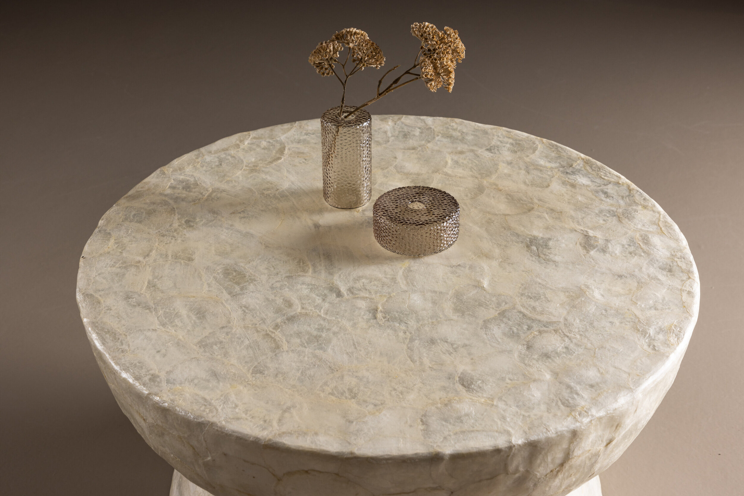 Nohr Ronde Salontafel 'Leeann' Capiz, 70cm