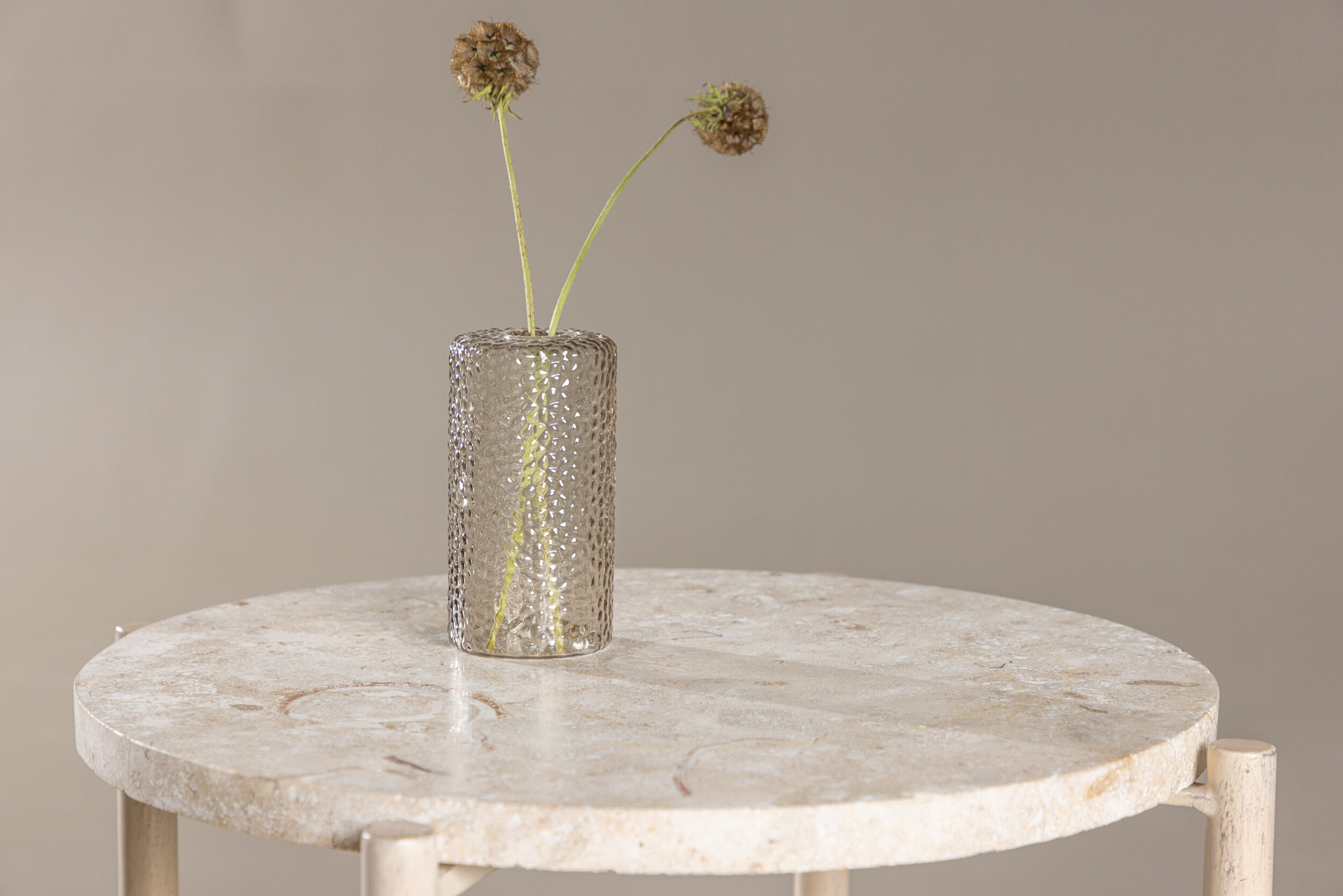 Nohr Ronde Bijzettafel 'Arnita' Mactan steen, 40cm