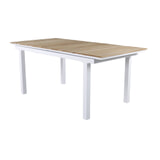 Nohr Uitschuifbare Tuintafel 'Constantina' Teakhout, 180/240 x 90cm, kleur Naturel/Wit