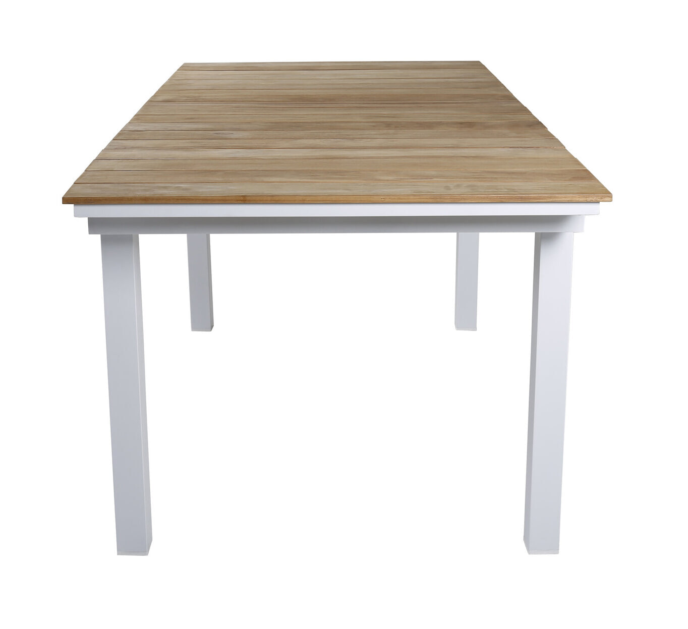 Nohr Uitschuifbare Tuintafel 'Constantina' Teakhout, 180/240 x 90cm, kleur Naturel/Wit