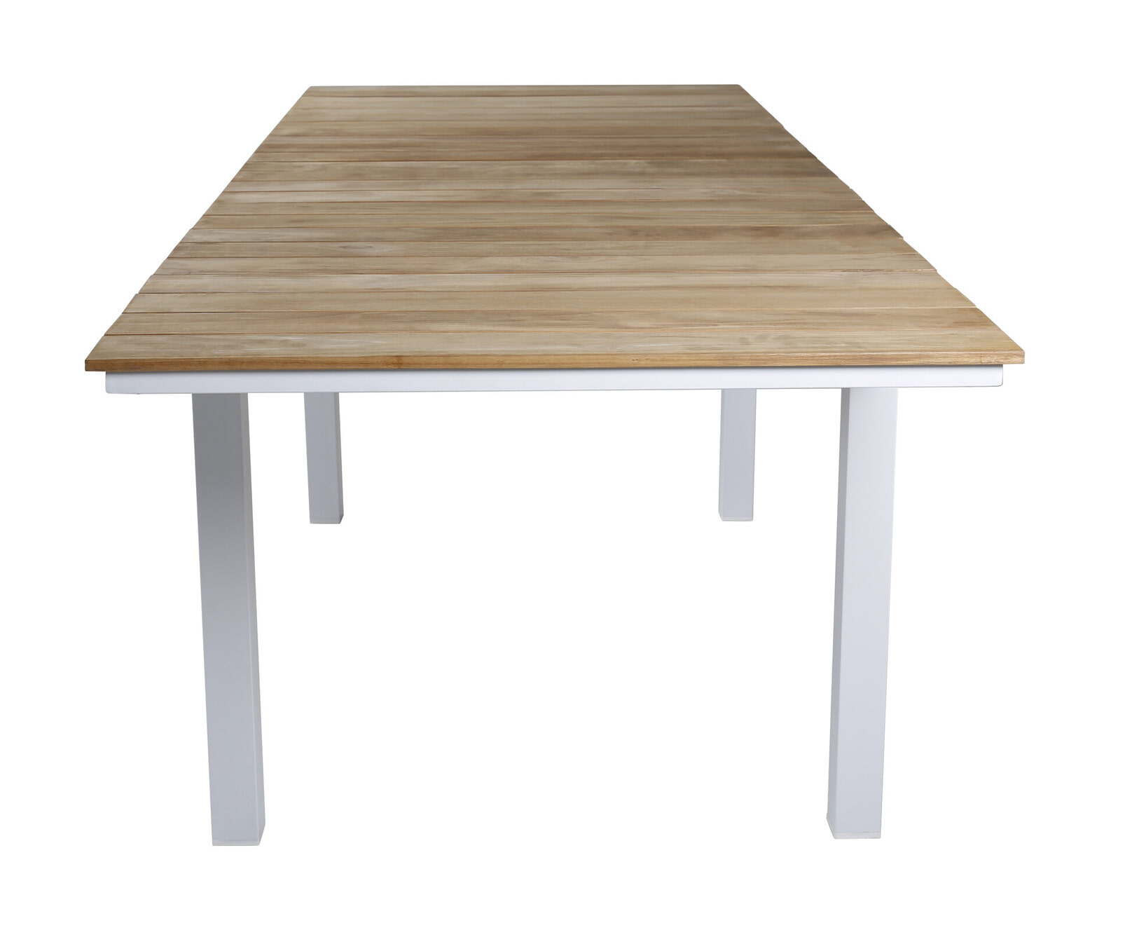 Nohr Uitschuifbare Tuintafel 'Constantina' Teakhout, 180/240 x 90cm, kleur Naturel/Wit