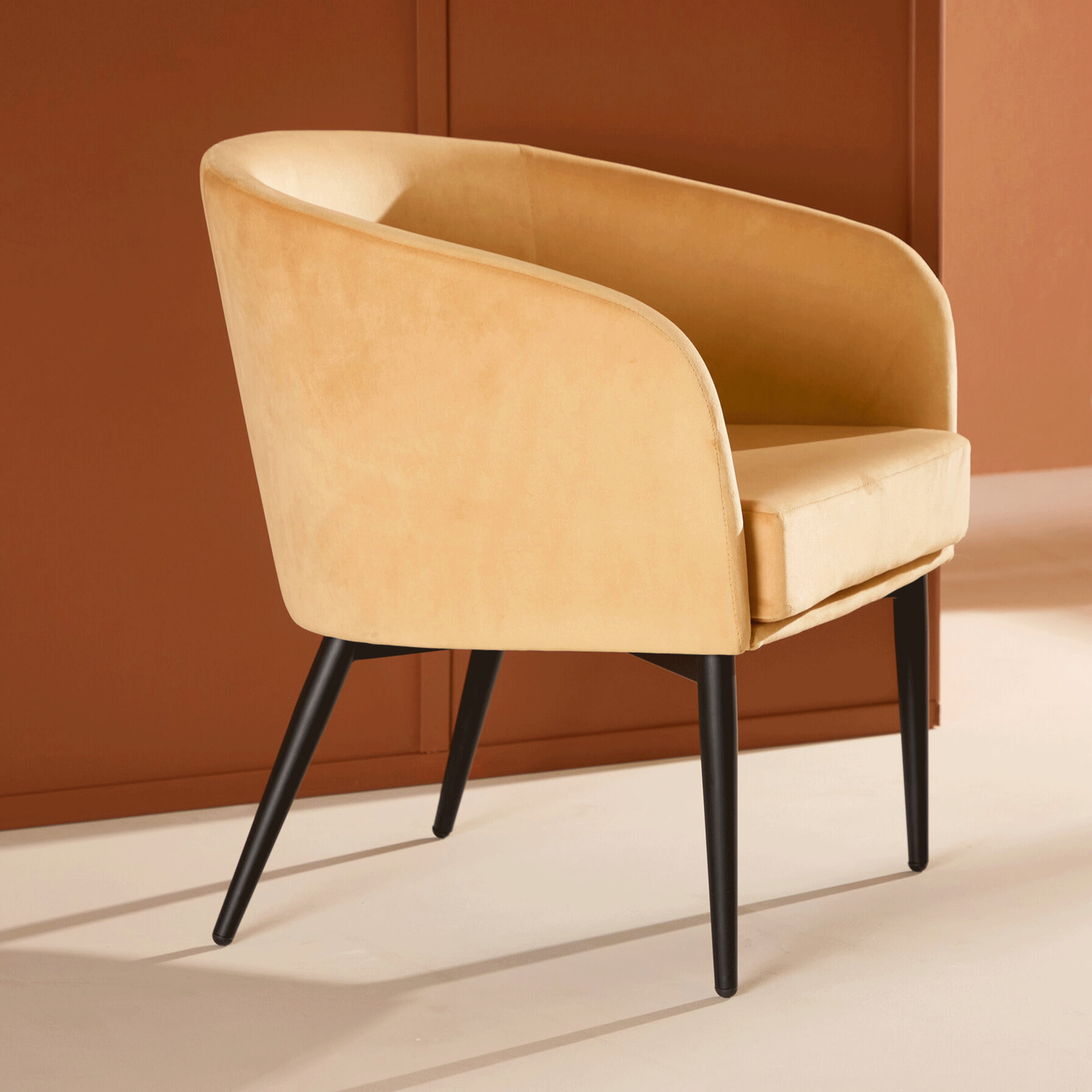 Nohr Fauteuil Jennilee Velvet - Geel