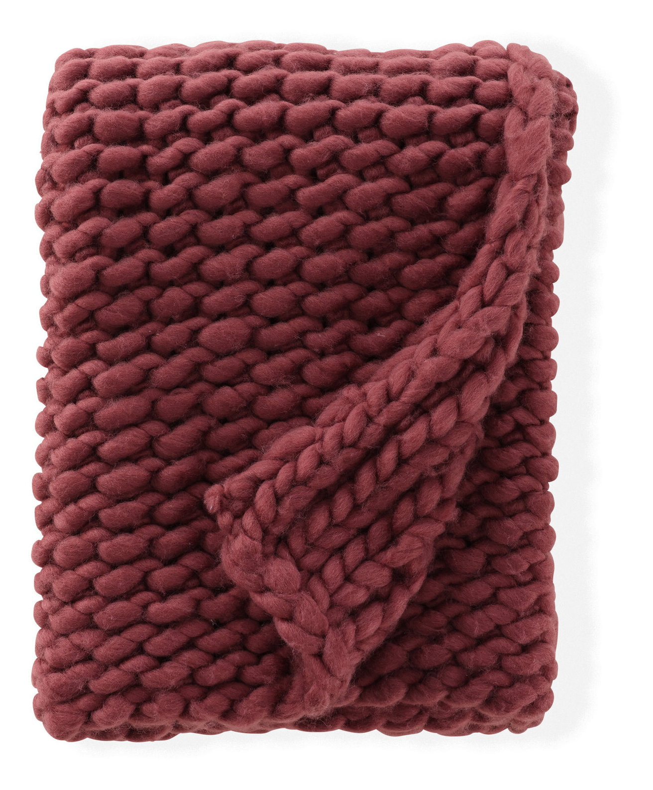 Nohr Plaid 'Alvis' 170 x 130cm, kleur Burgundy