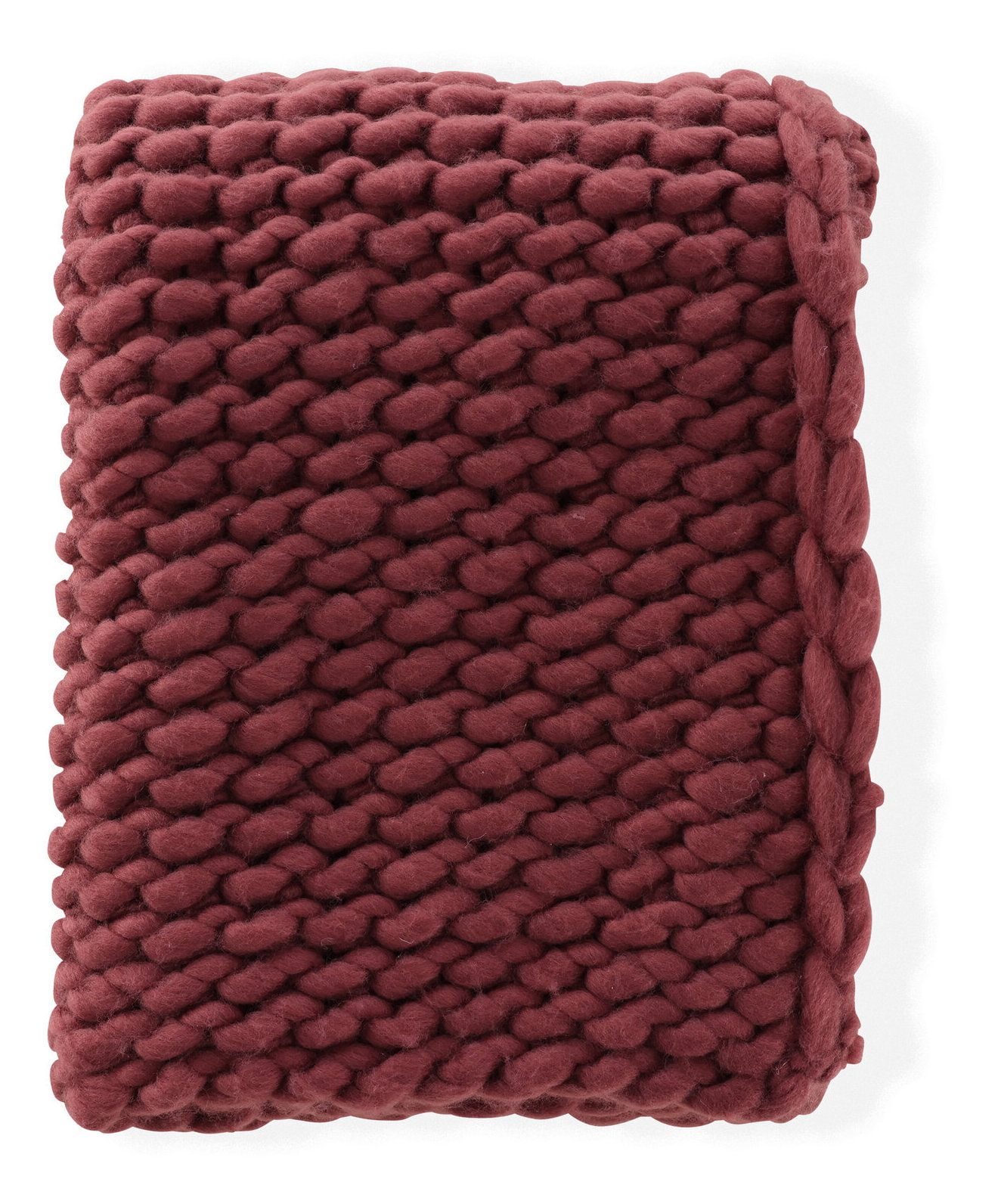 Nohr Plaid 'Alvis' 170 x 130cm, kleur Burgundy