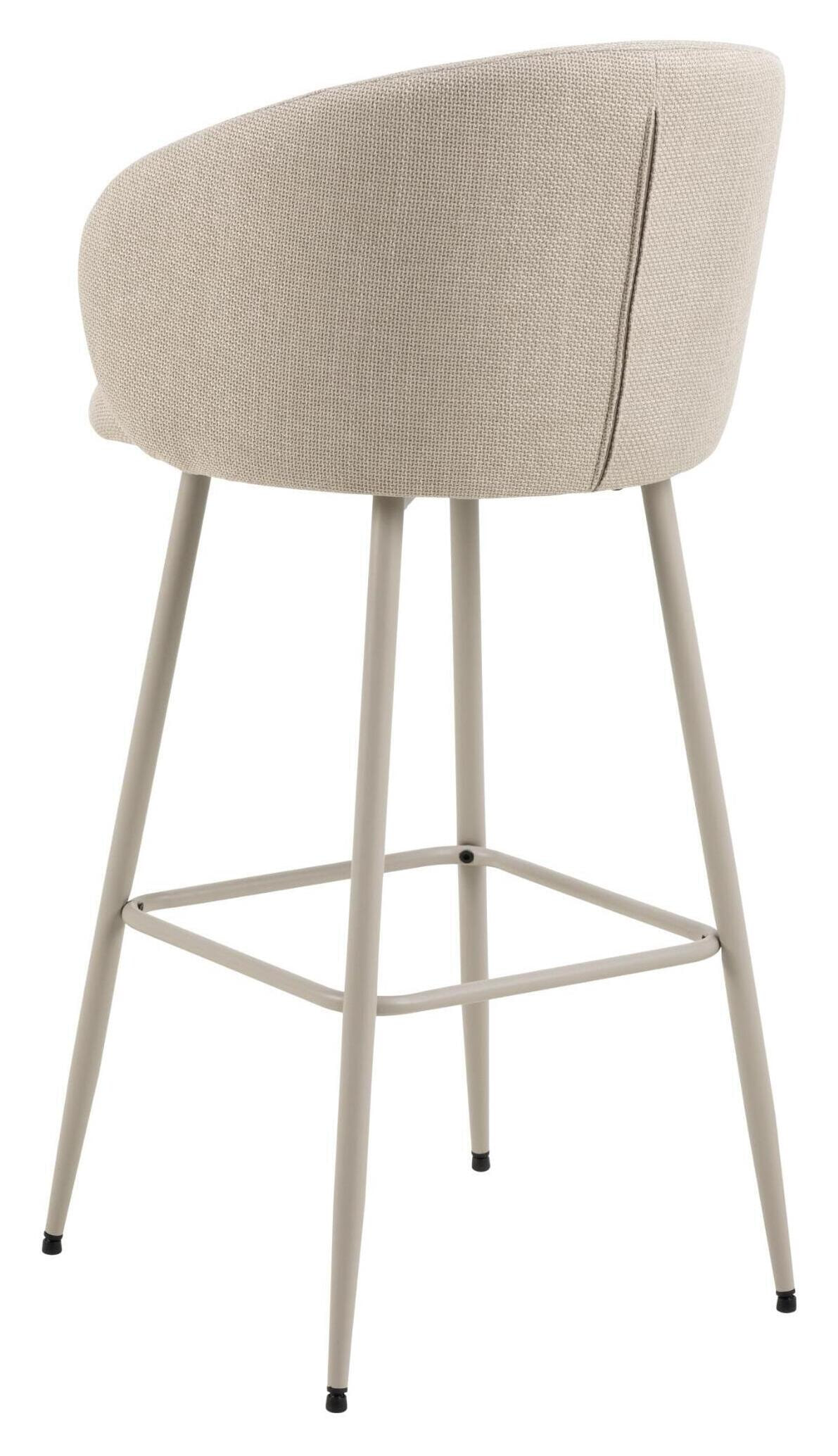 Bendt Barkruk 'Cristi' Stof, kleur Beige (zithoogte 78cm)