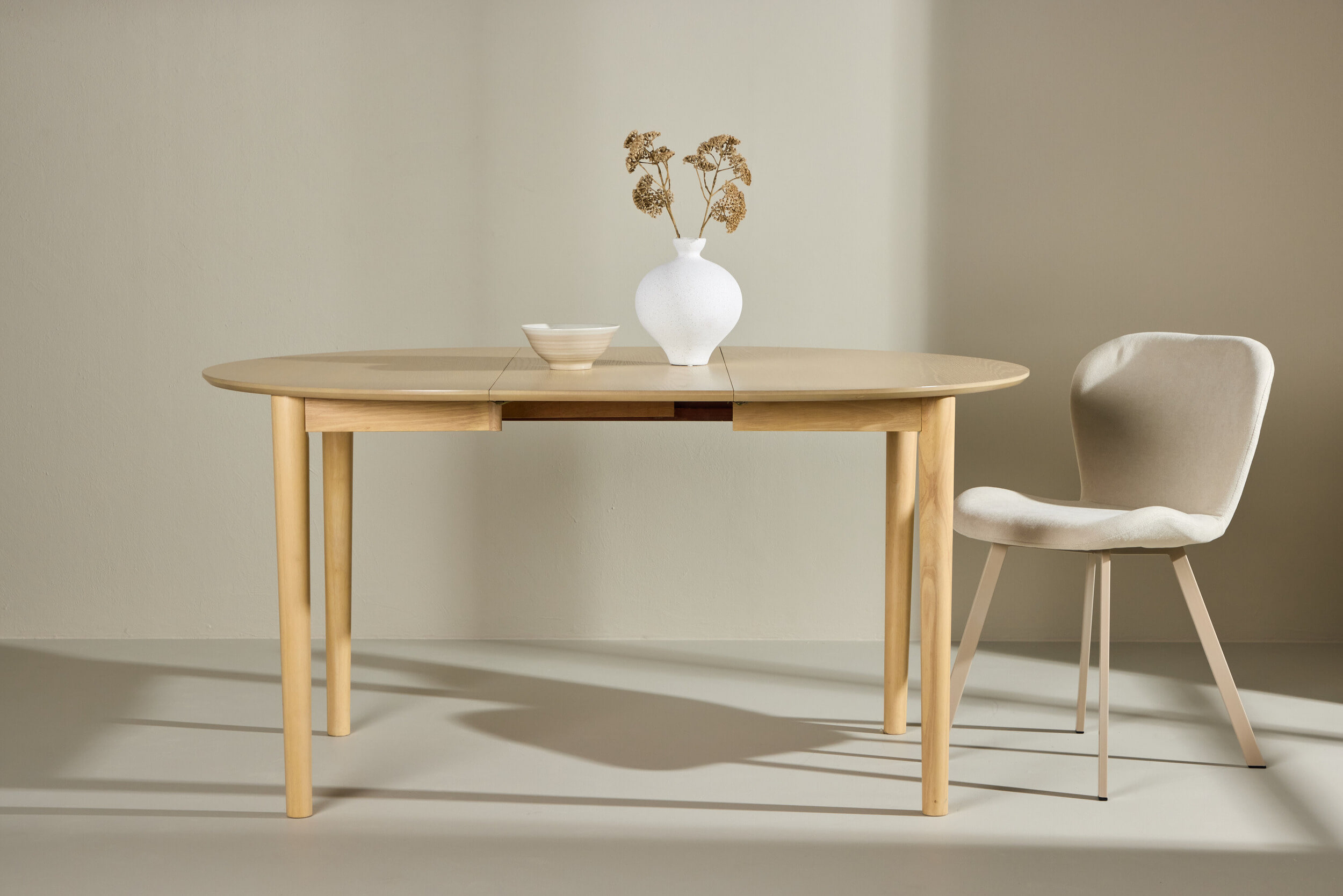 Nohr Ronde Uitschuifbare Eettafel 'Lacy' Hout, 110/150 x 110cm