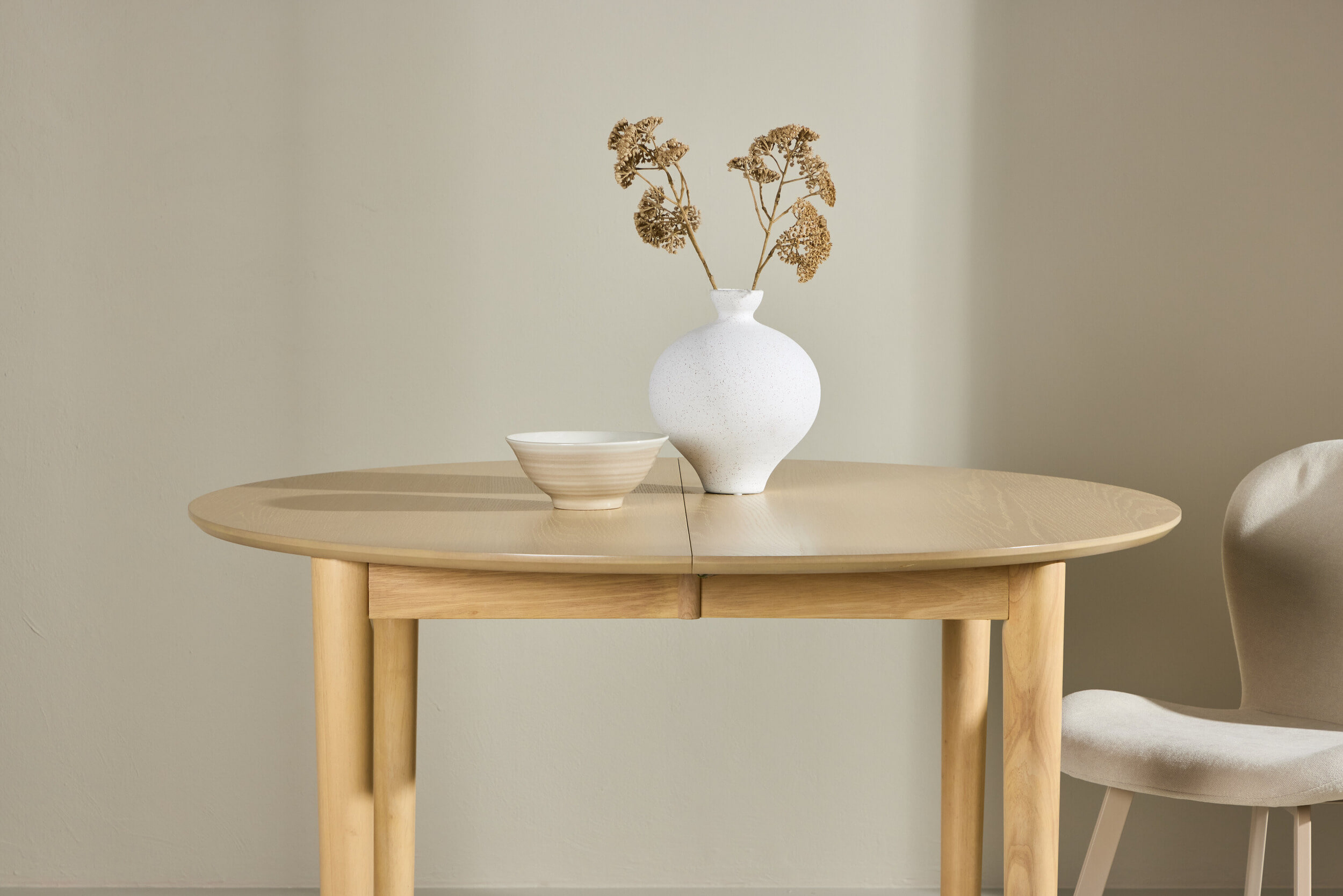 Nohr Ronde Uitschuifbare Eettafel 'Lacy' Hout, 110/150 x 110cm