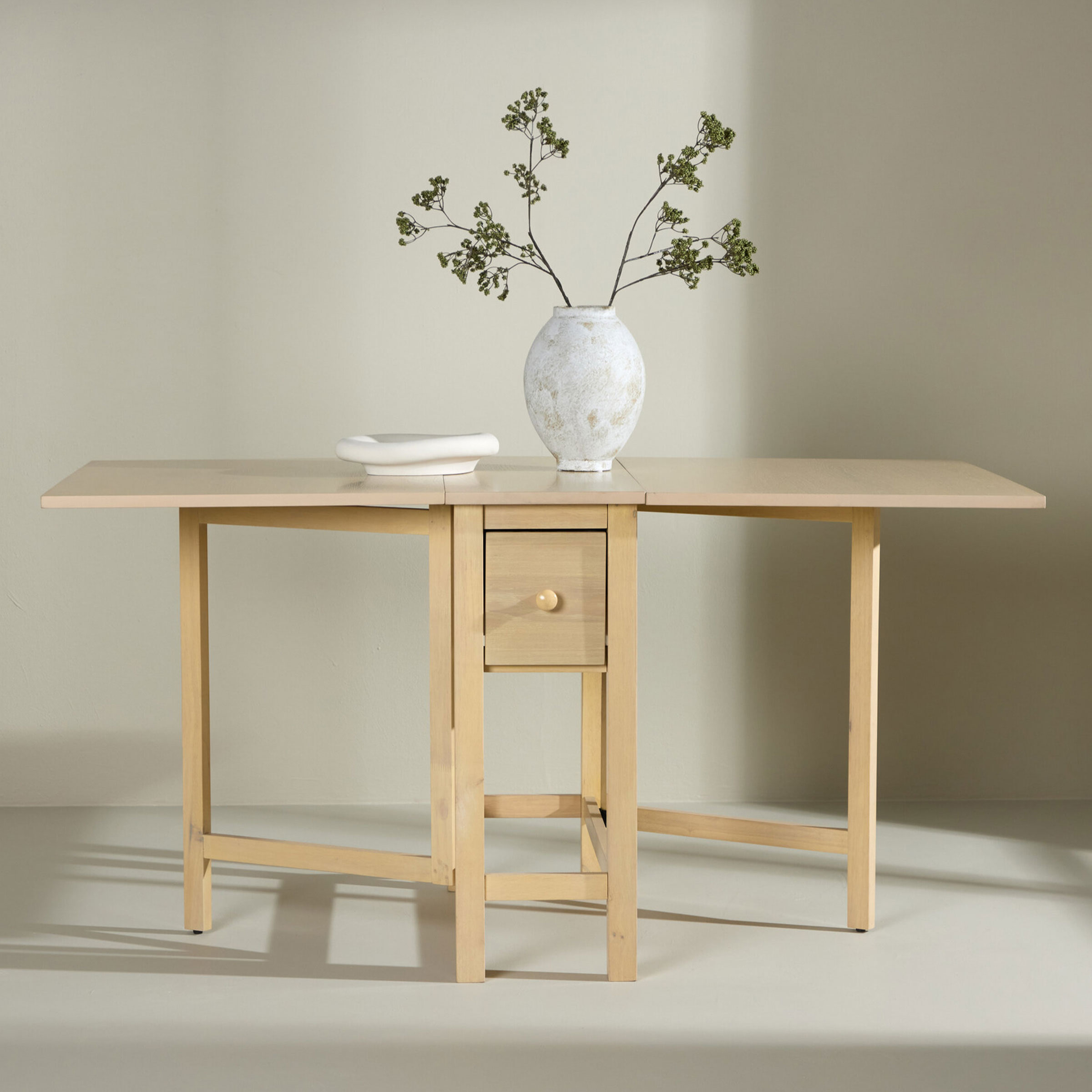 Nohr Inklapbare Eettafel Kaely Rubberhout, 110/150 x 80cm - Naturel