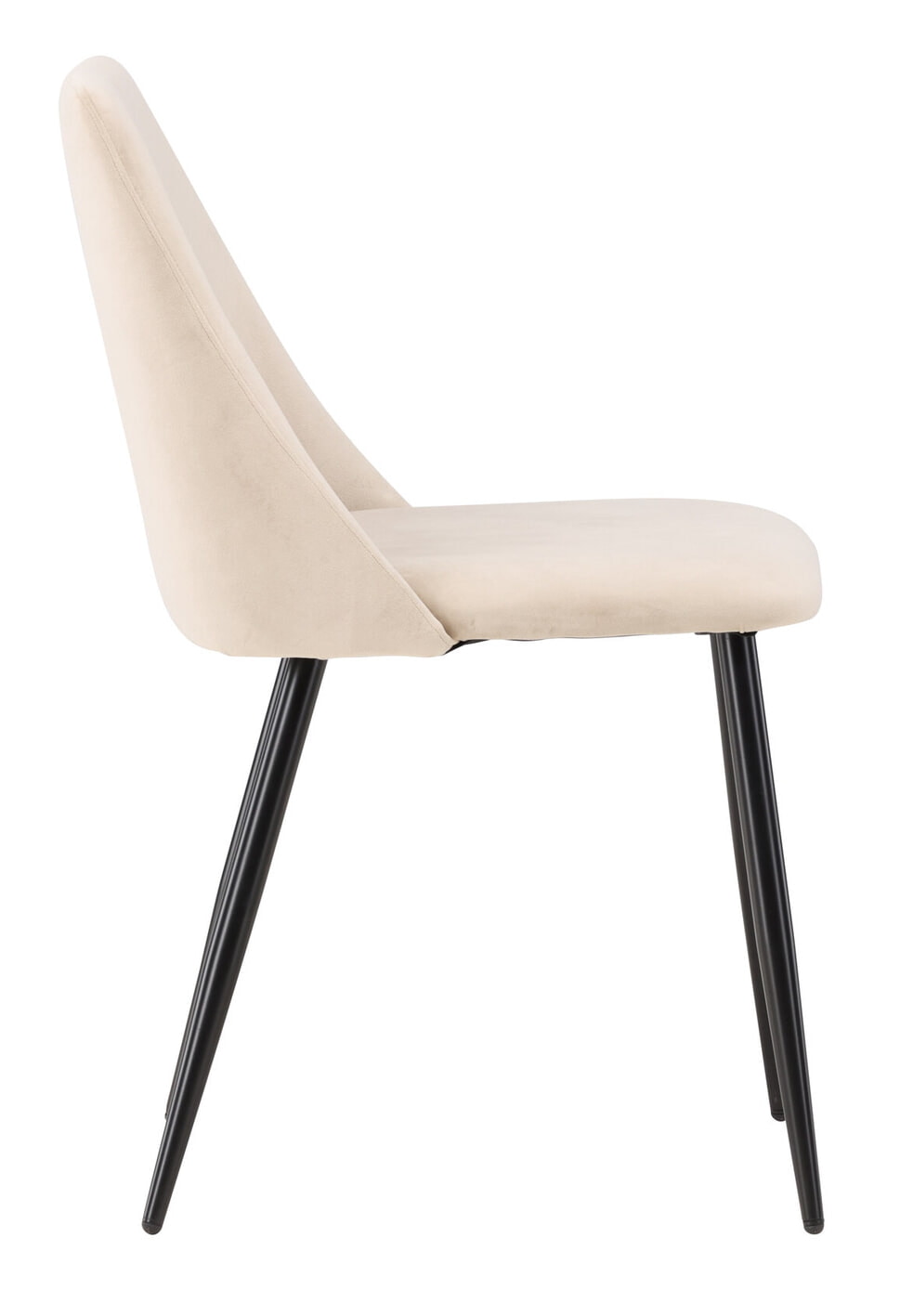 Nohr Eetkamerstoel 'Denon' Velvet, kleur Beige